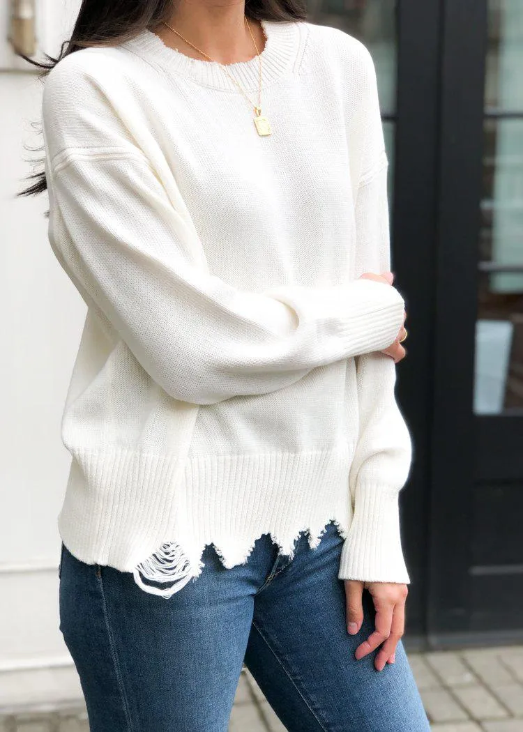 525 America Distressed Crew Pullover
