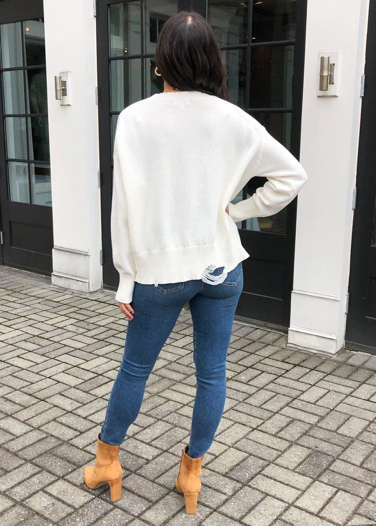 525 America Distressed Crew Pullover
