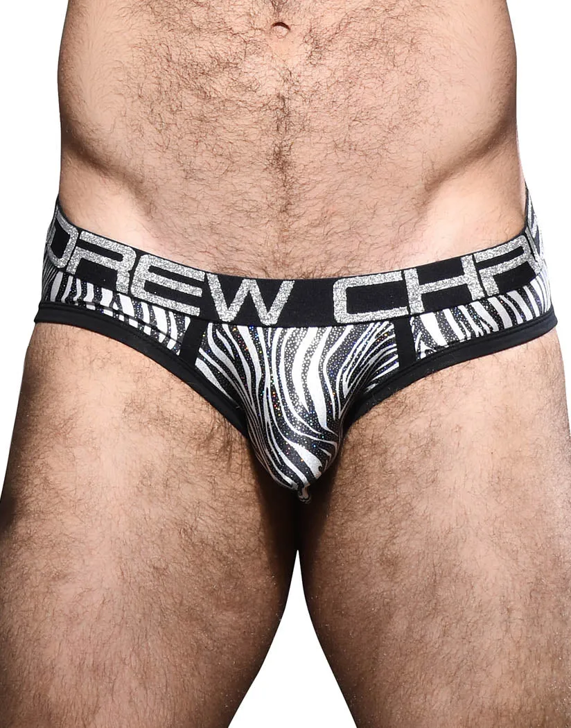 Andrew Christian Metallic Zebra Brief w/ Almost Naked 92292