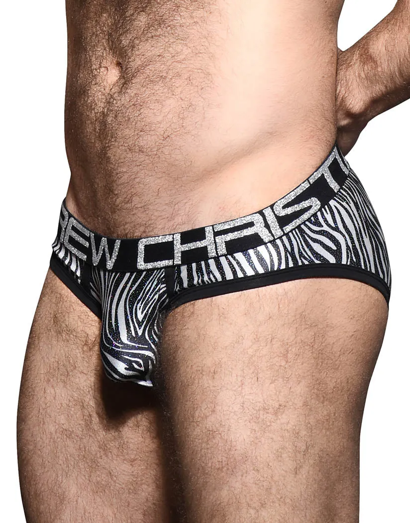 Andrew Christian Metallic Zebra Brief w/ Almost Naked 92292