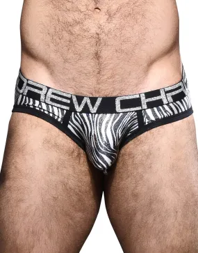 Andrew Christian Metallic Zebra Brief w/ Almost Naked 92292