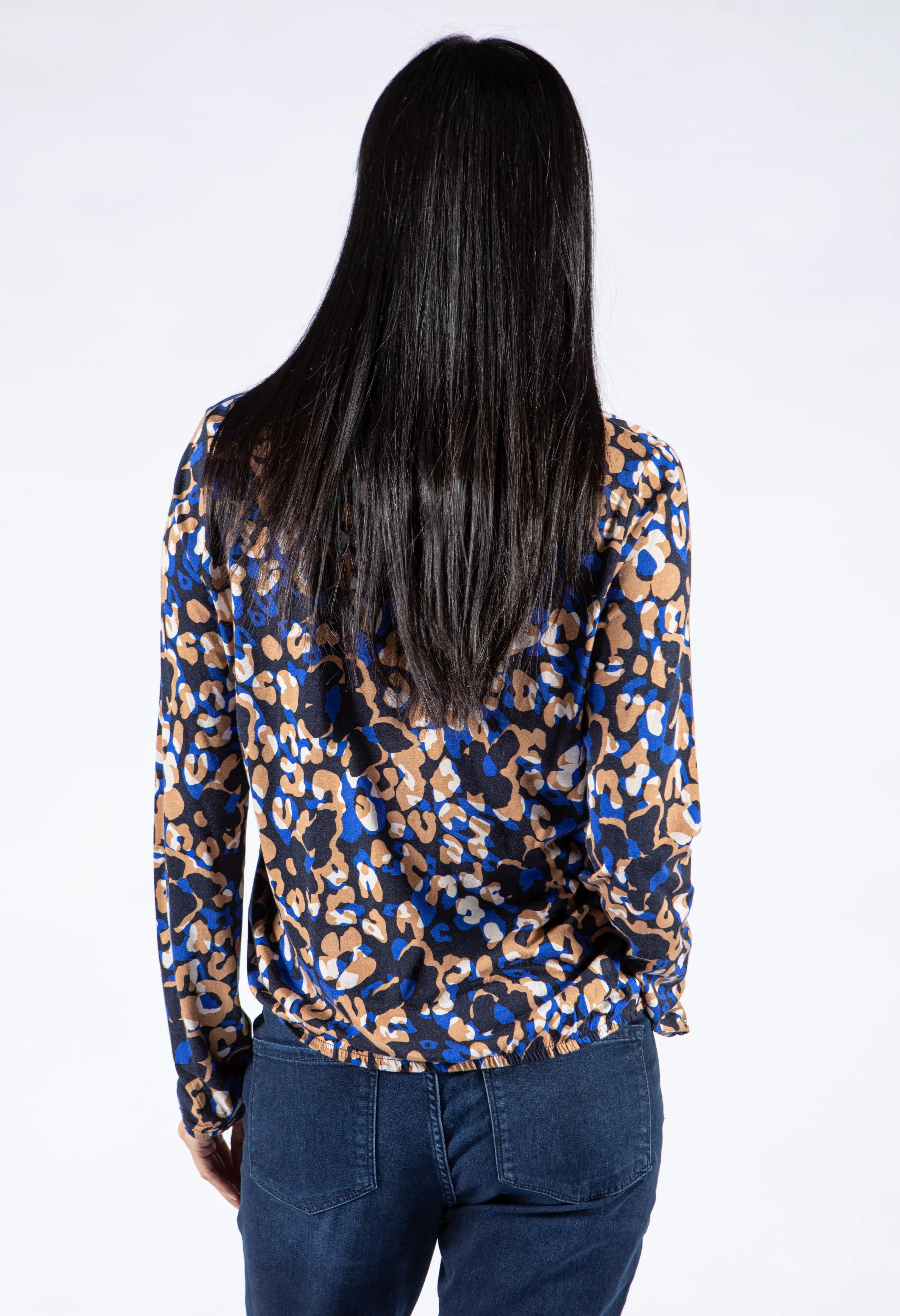 Animal Print V Neckline Top