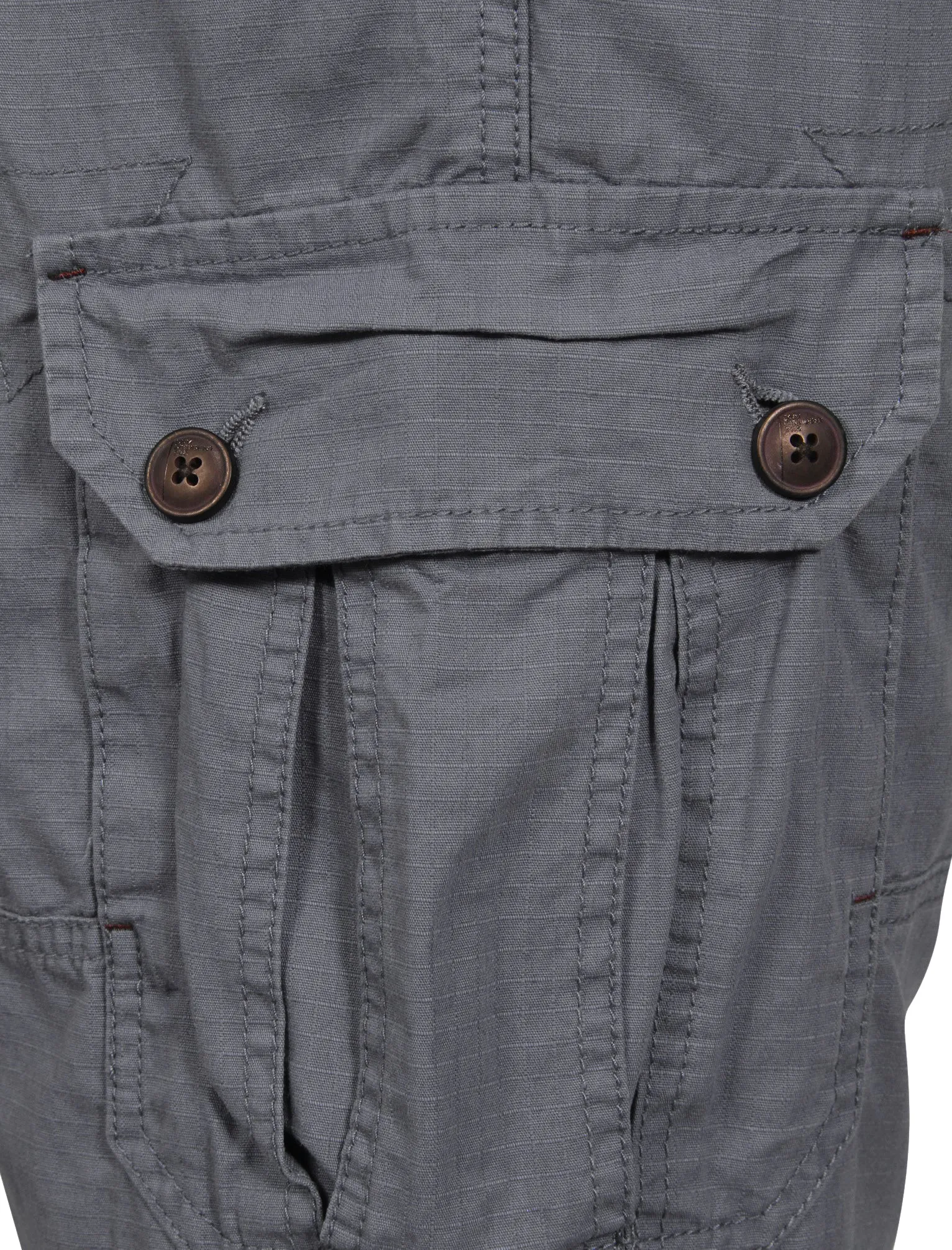 Avery Cotton Cargo Shorts with Belt in Graphite Grey - Dissident