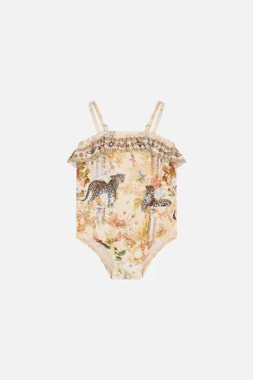 BABIES ONE PIECE WITH FRILL ADORNED IN ANTIQUITY