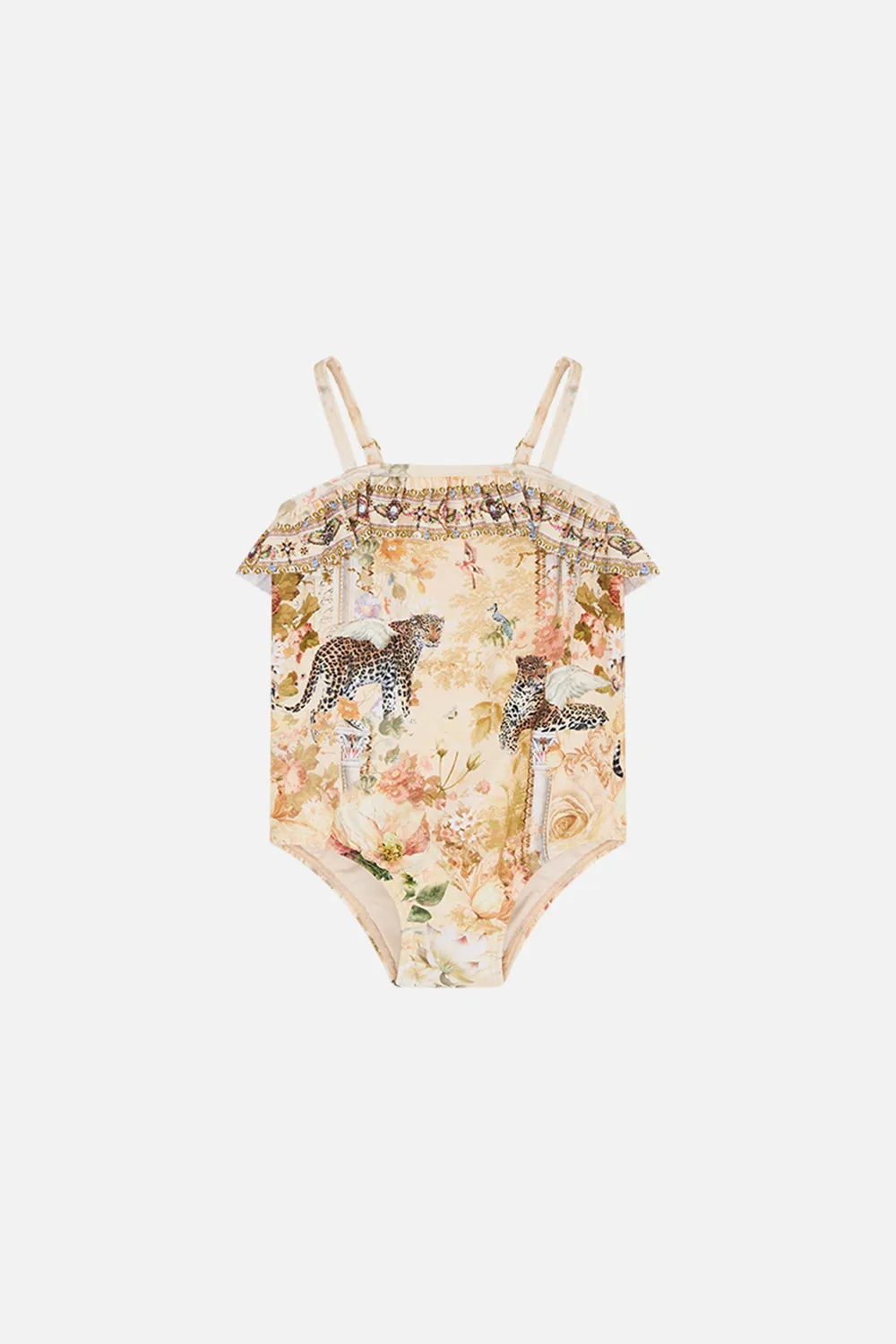 BABIES ONE PIECE WITH FRILL ADORNED IN ANTIQUITY