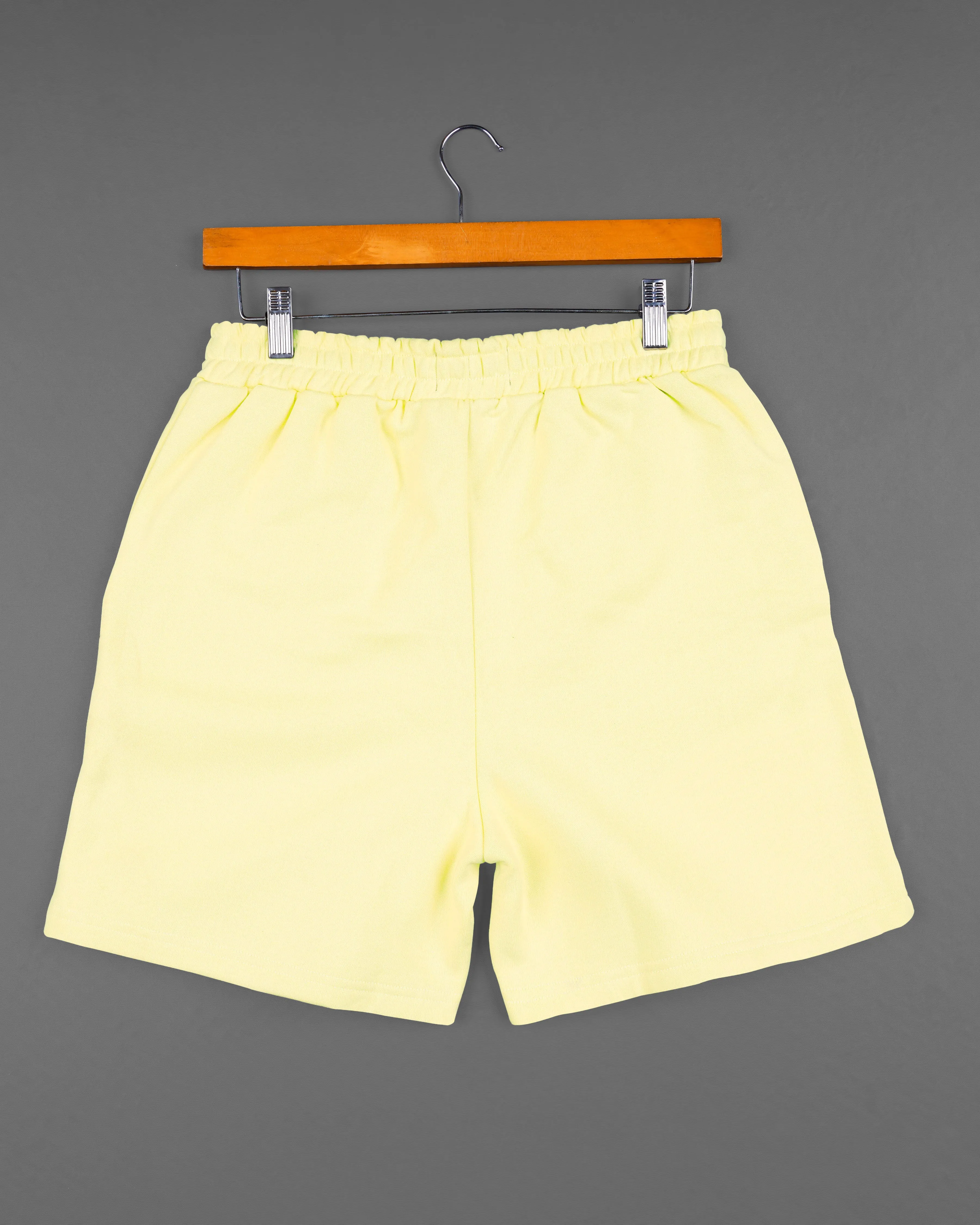 Beeswax Yellow Premium Cotton Bomber Jacket with Shorts Co-ord Sets