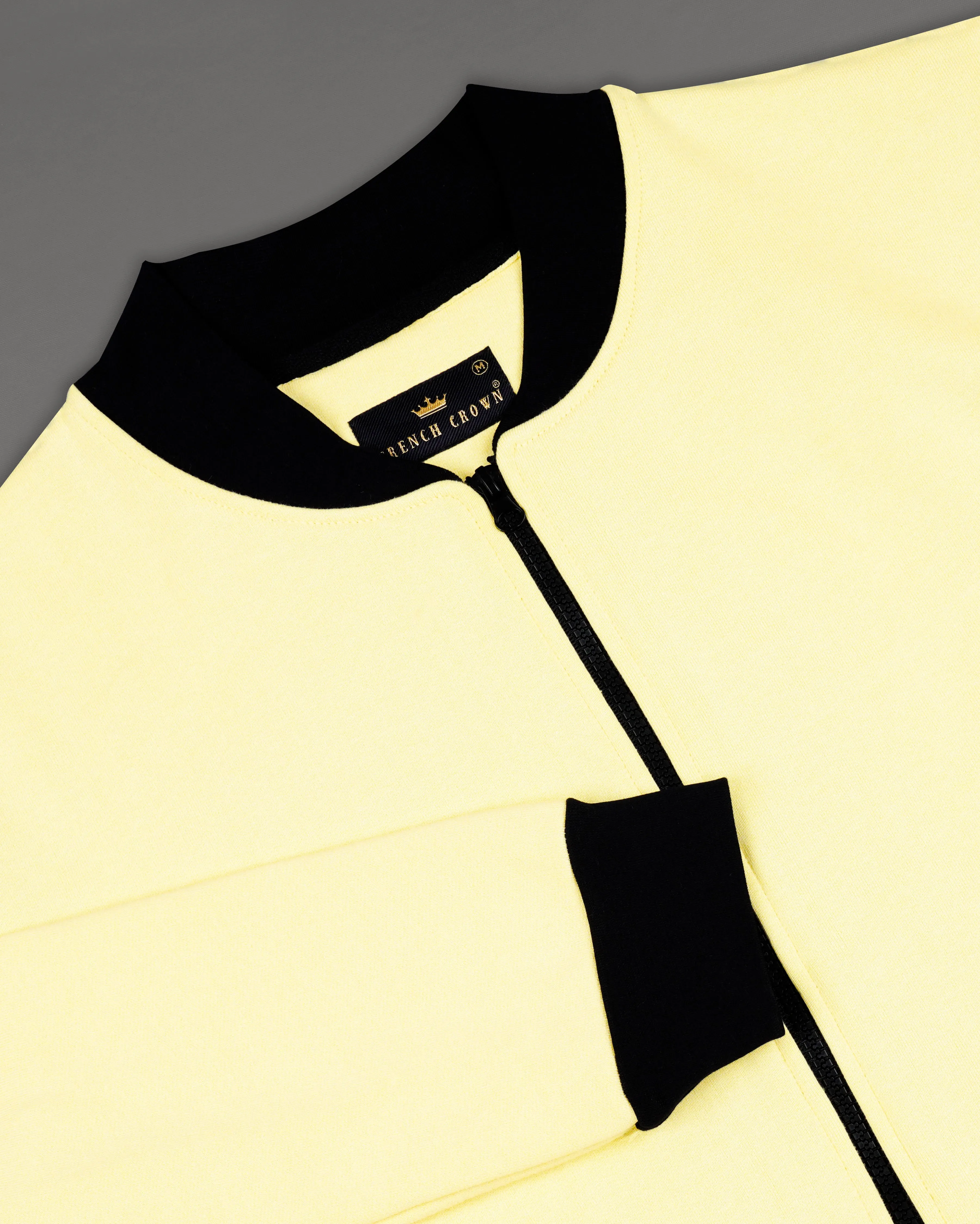 Beeswax Yellow Premium Cotton Bomber Jacket with Shorts Co-ord Sets