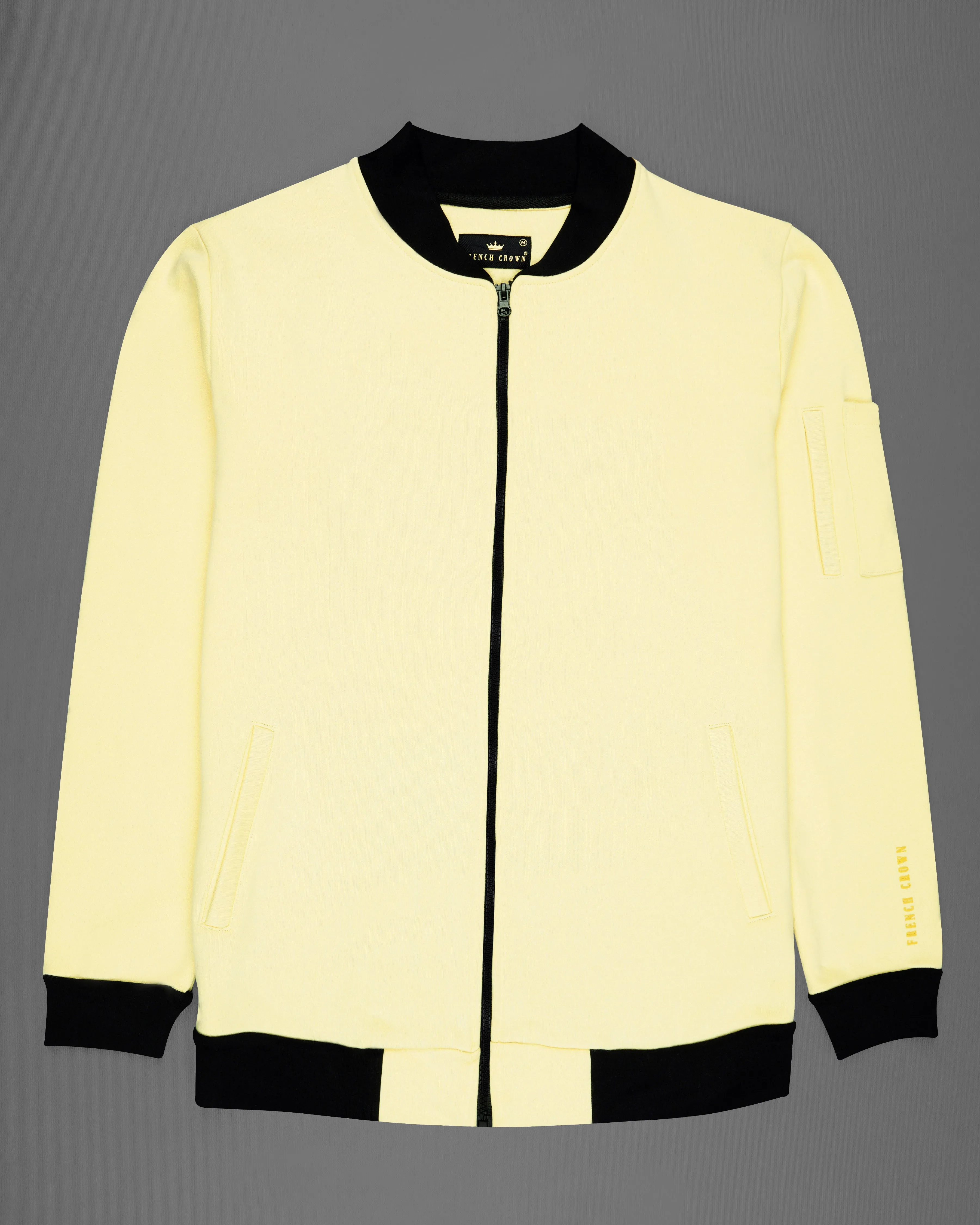 Beeswax Yellow Premium Cotton Bomber Jacket with Shorts Co-ord Sets