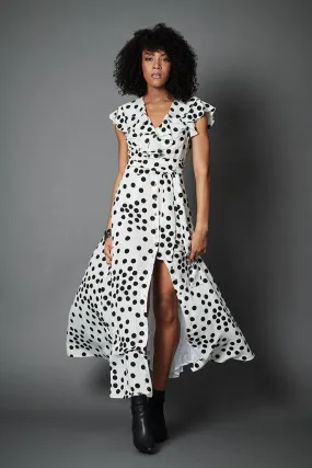 Birkin Spot White Maxi Dress