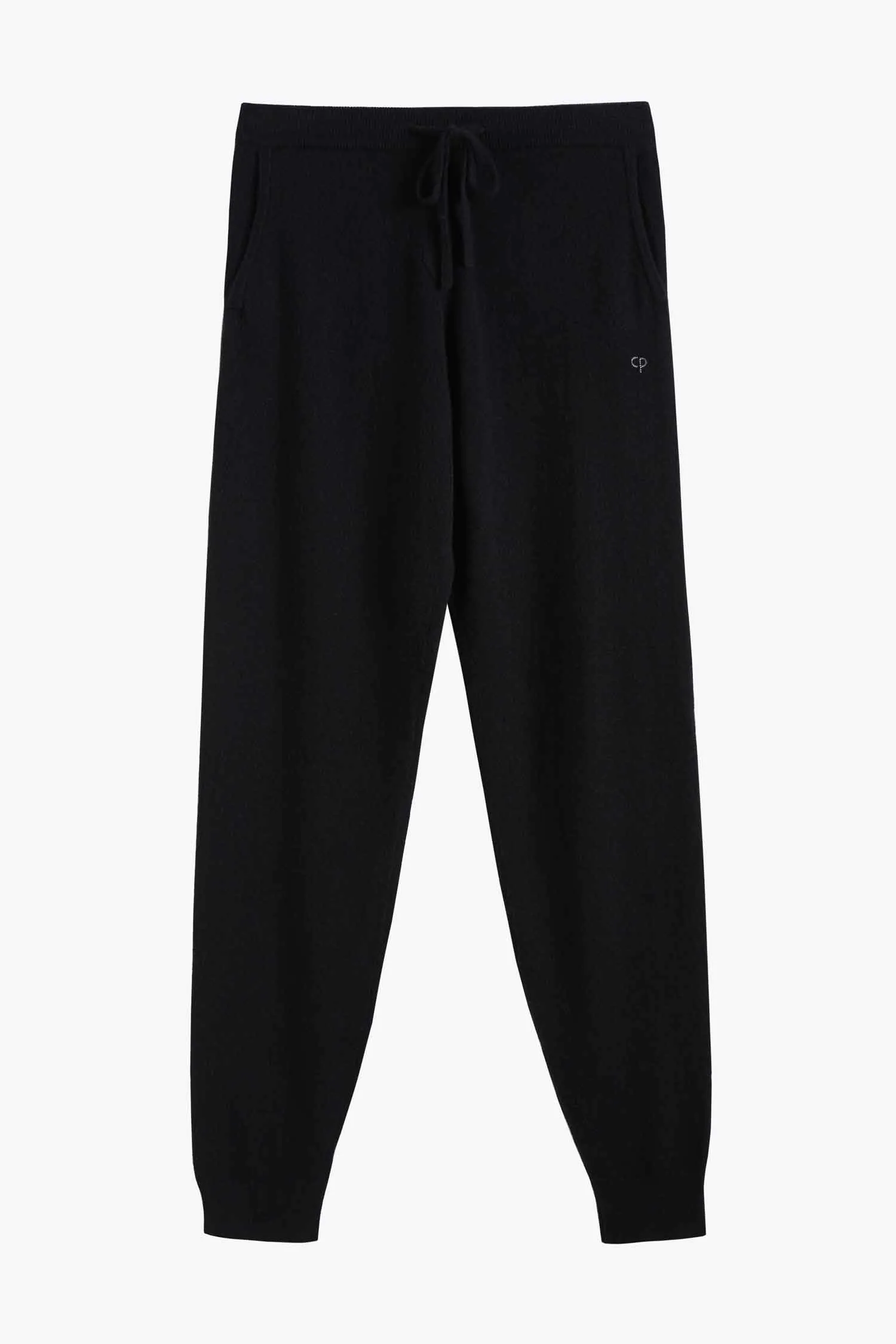 Black Cashmere Track Pants