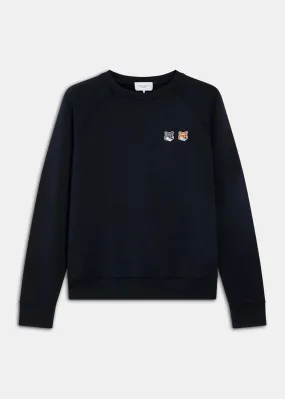 Black Double Fox Head Classic Sweatshirt