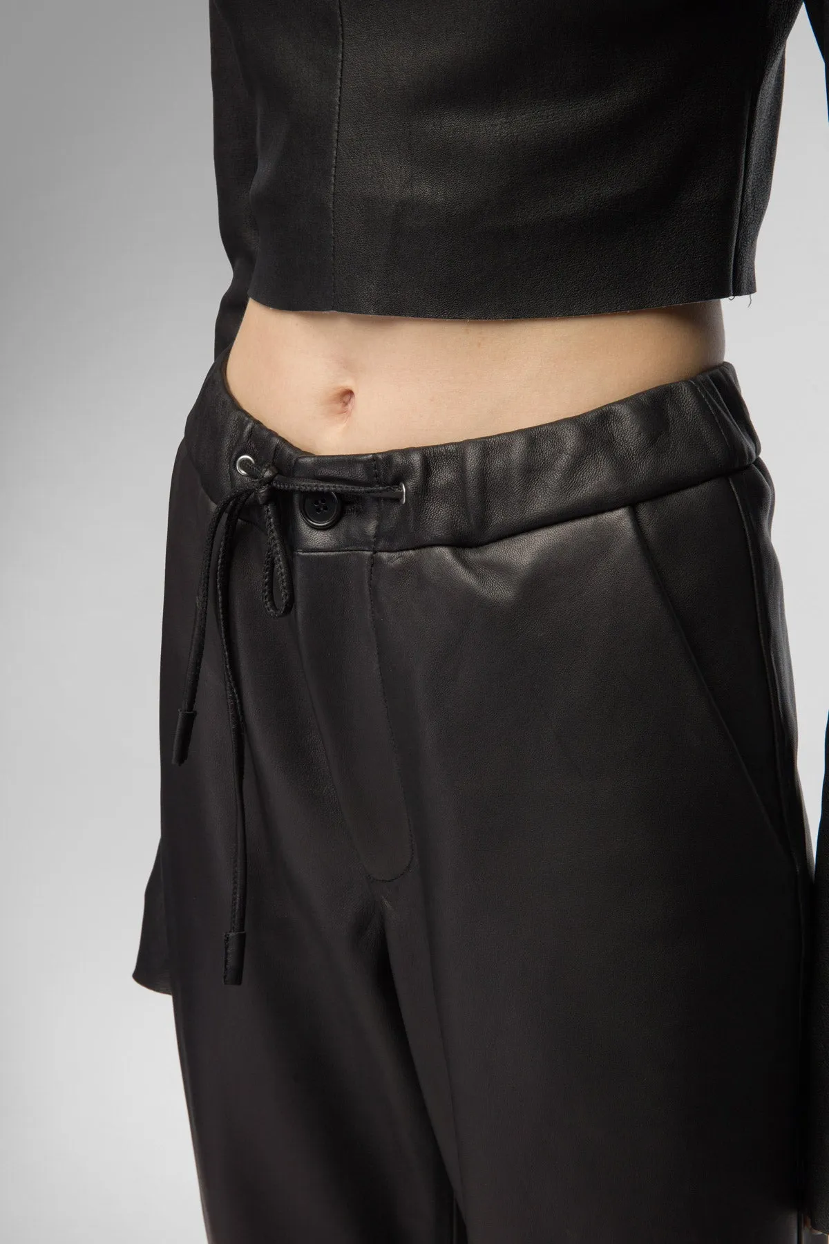 Black Leather Pant