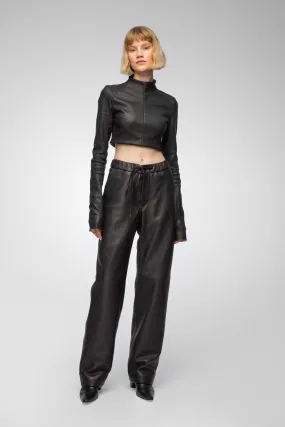 Black Leather Pant