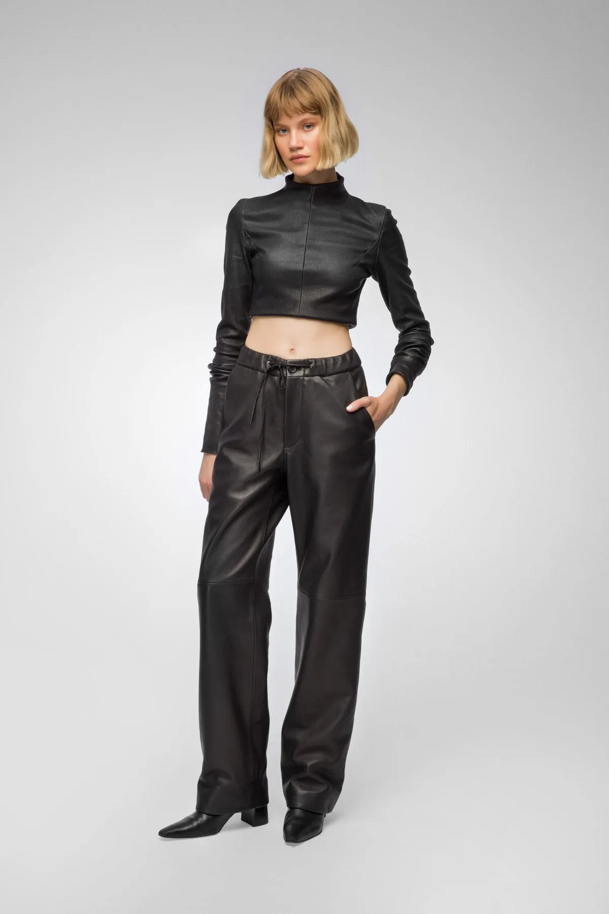 Black Leather Pant