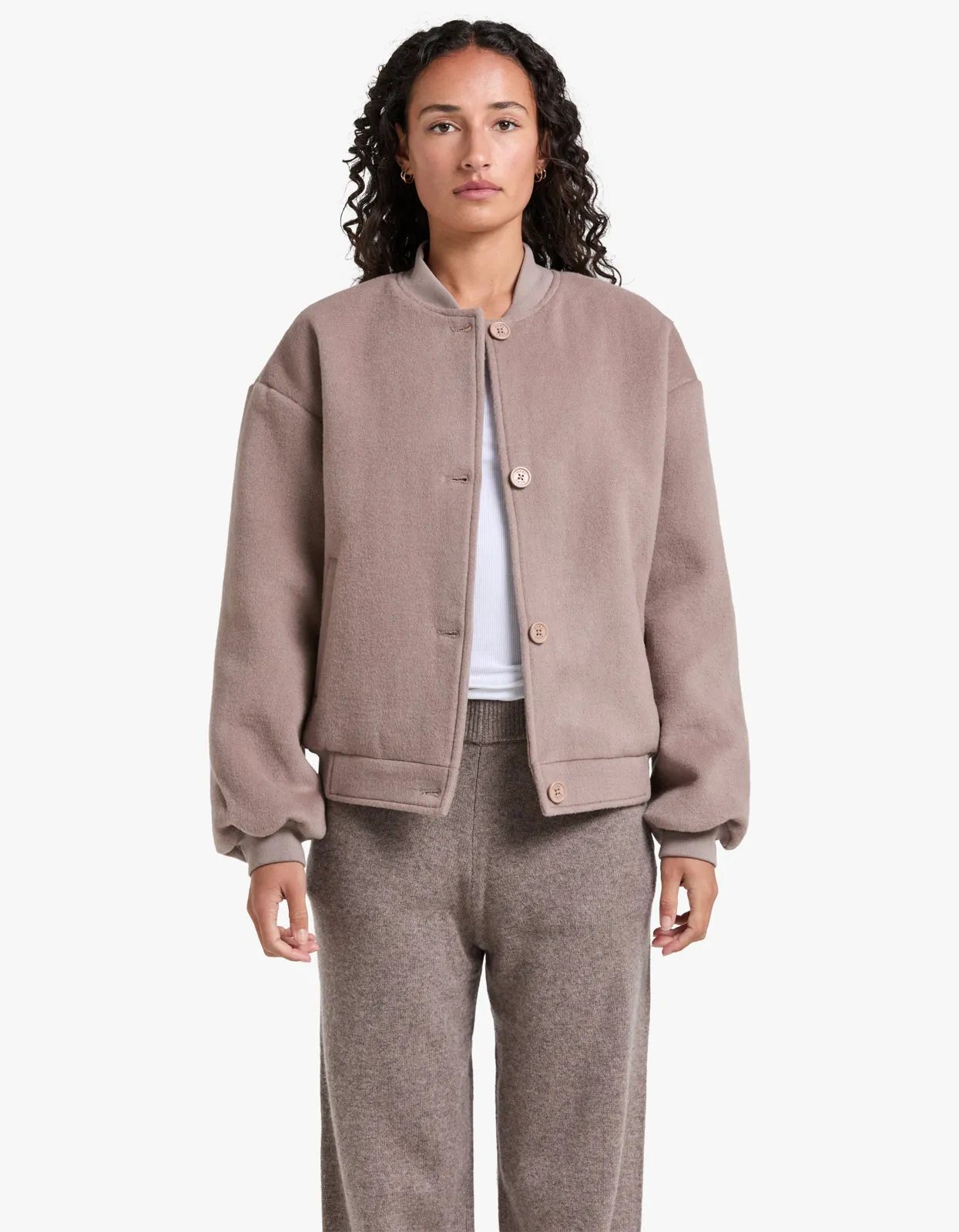 Bomber Jacket - Truffle