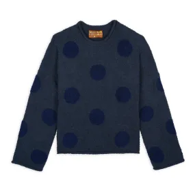 Brain Dead - Men's Teddy Fur Dot Knit Sweater - (Navy)