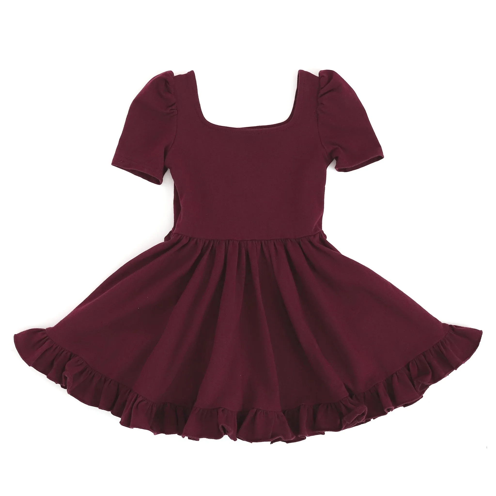 Burgundy Mod Twirl Dress