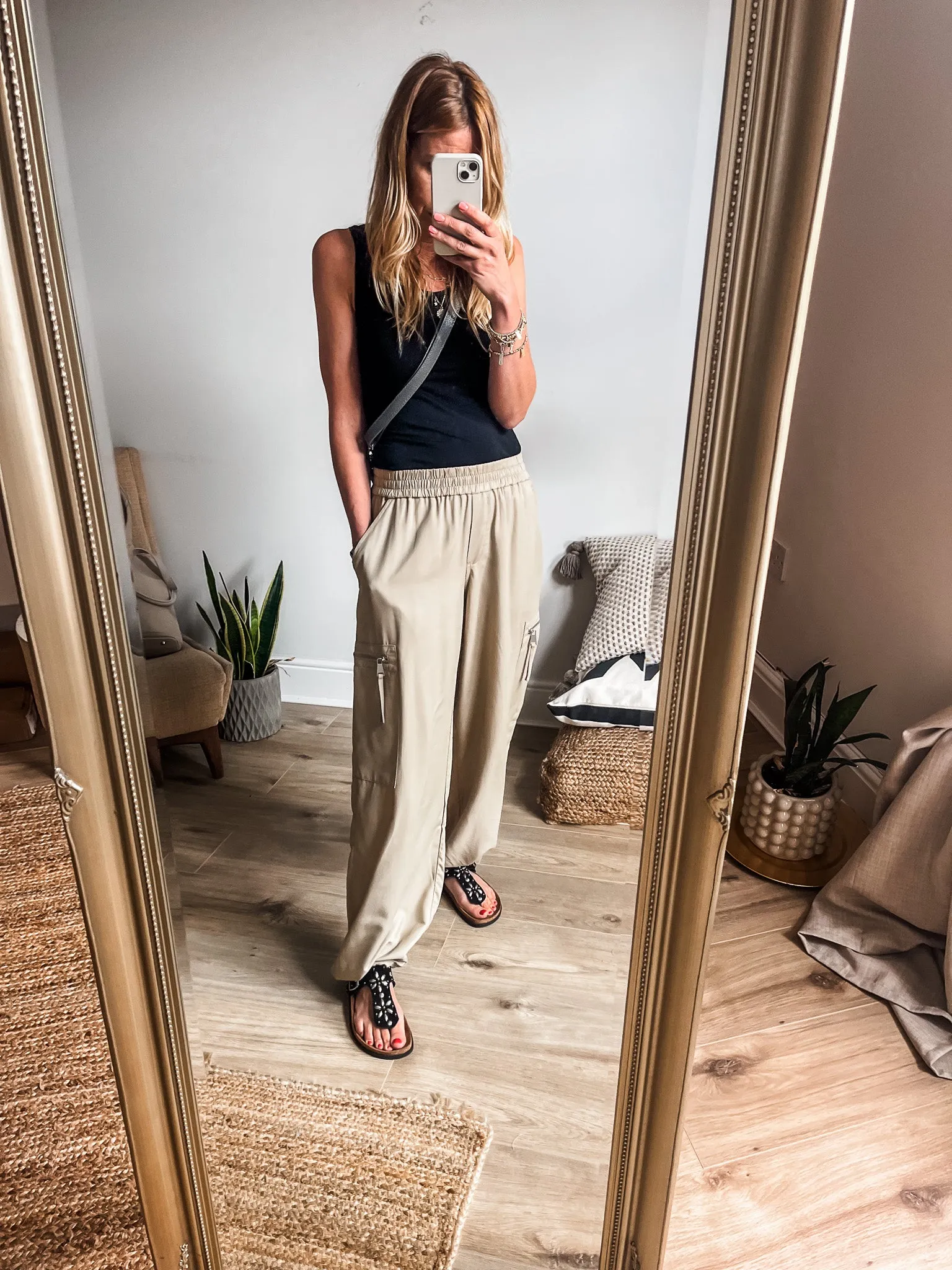 b.young Dimsa Wide Leg Cargo Trousers PREMIUM BRAND