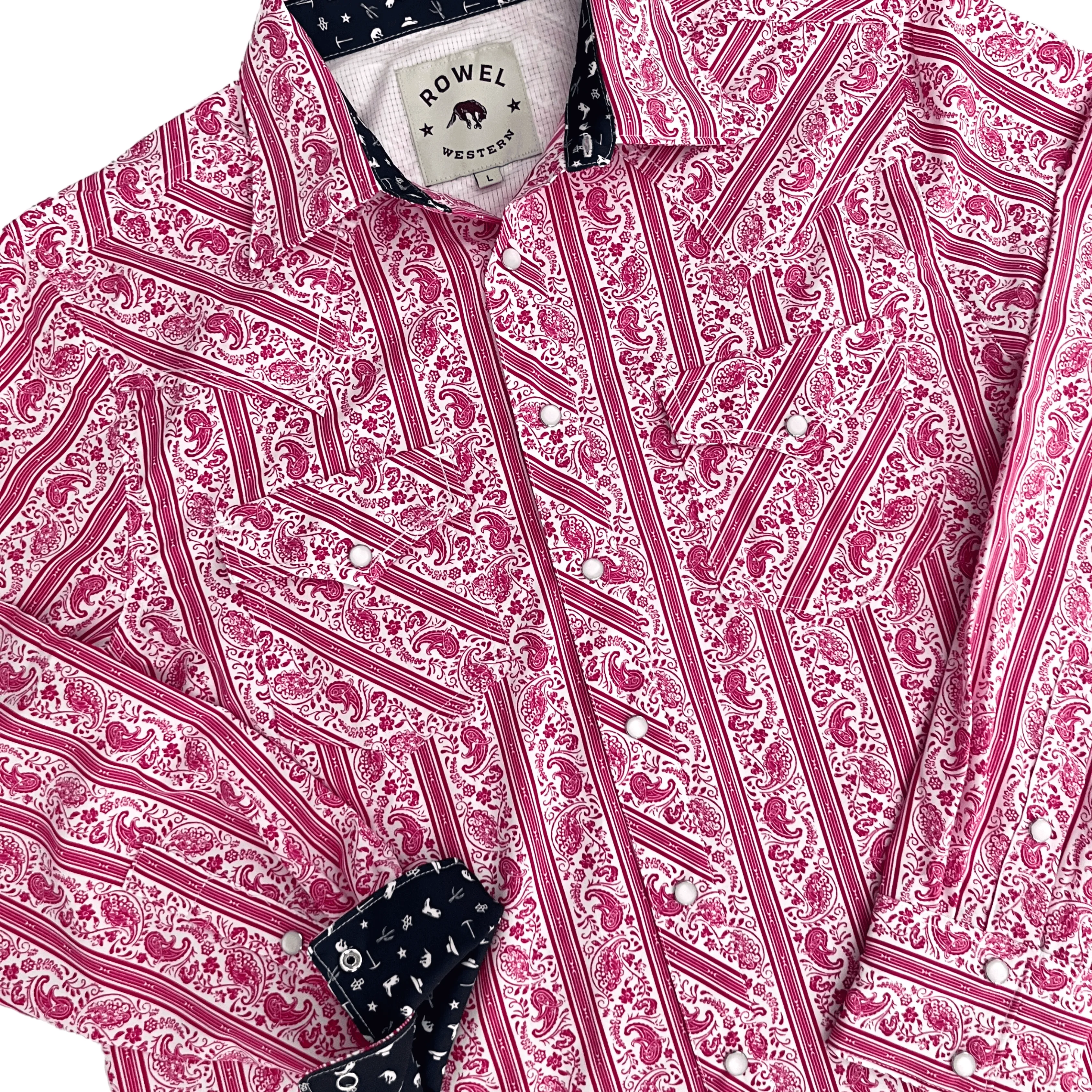 Cactus Flower Paisley Long Sleeve Performance Western Shirt