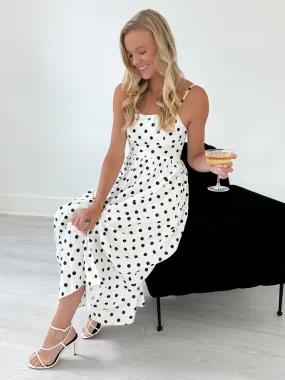 Cannes Polka Dot Dress | White/Black | FINAL SALE