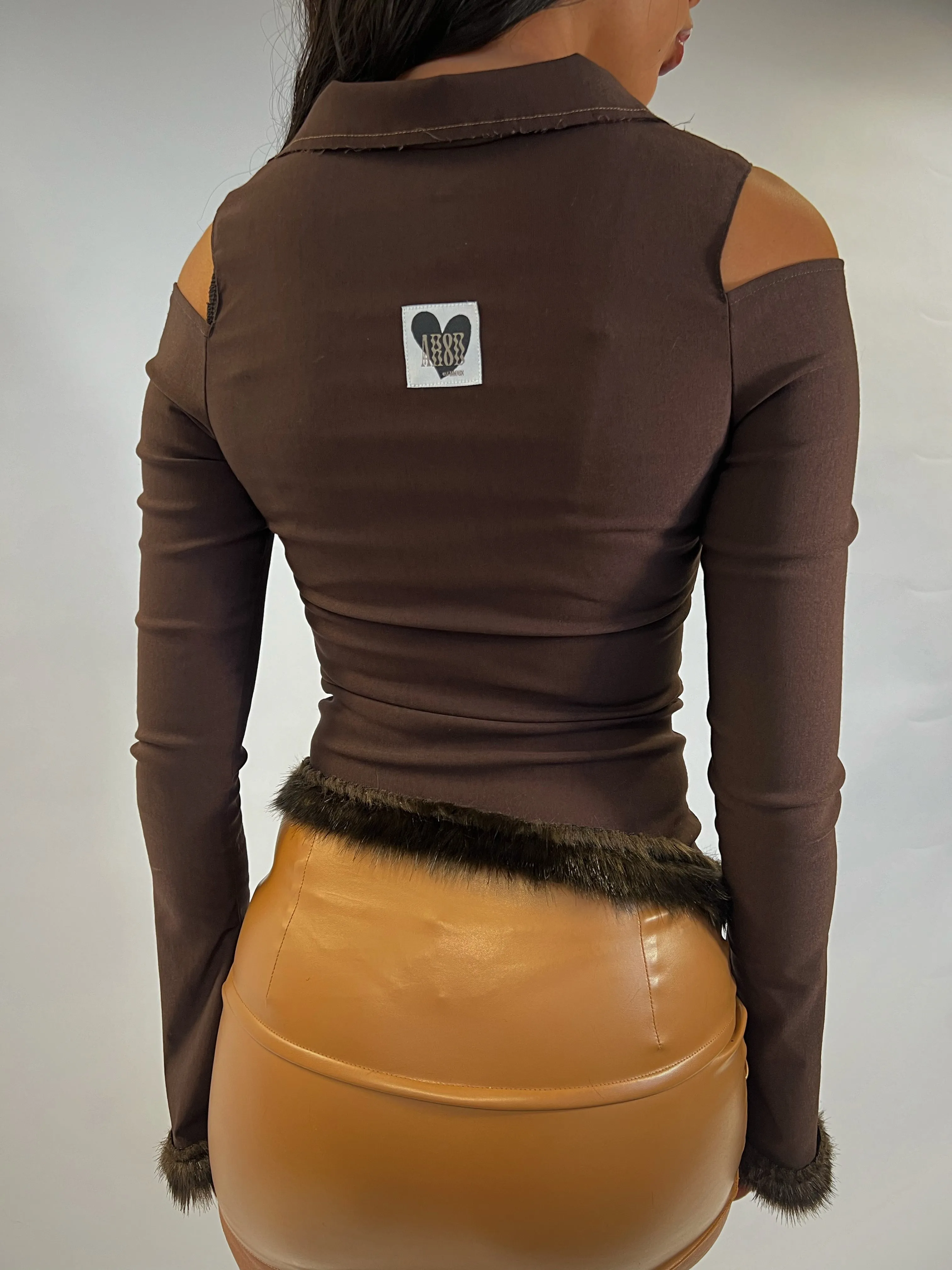 Caramel Cognac Zip Up