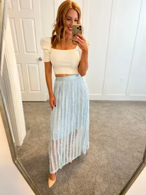 Cascading Ruffles A-Line Skirt