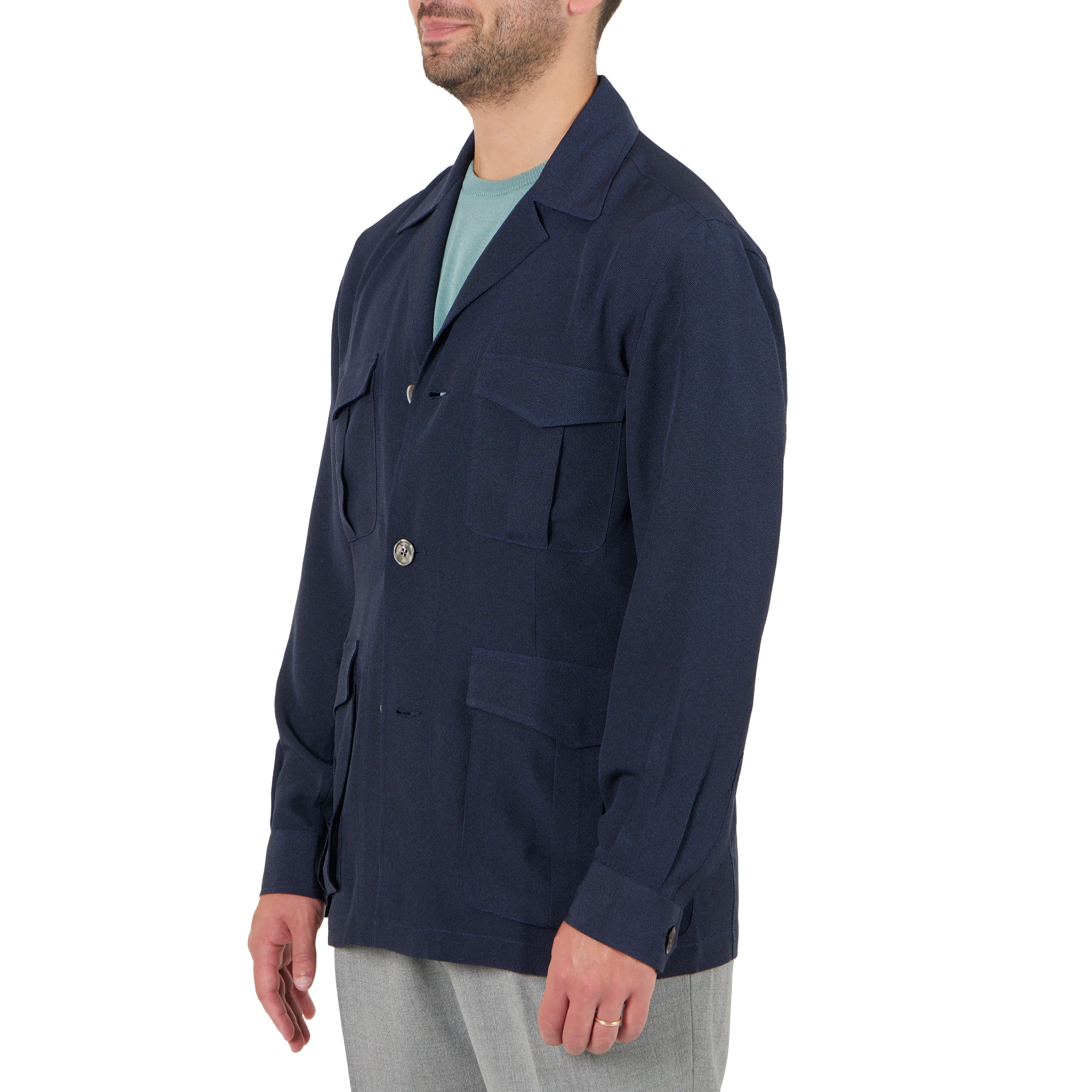 Chirimen Kimono Silk Safari Jacket II