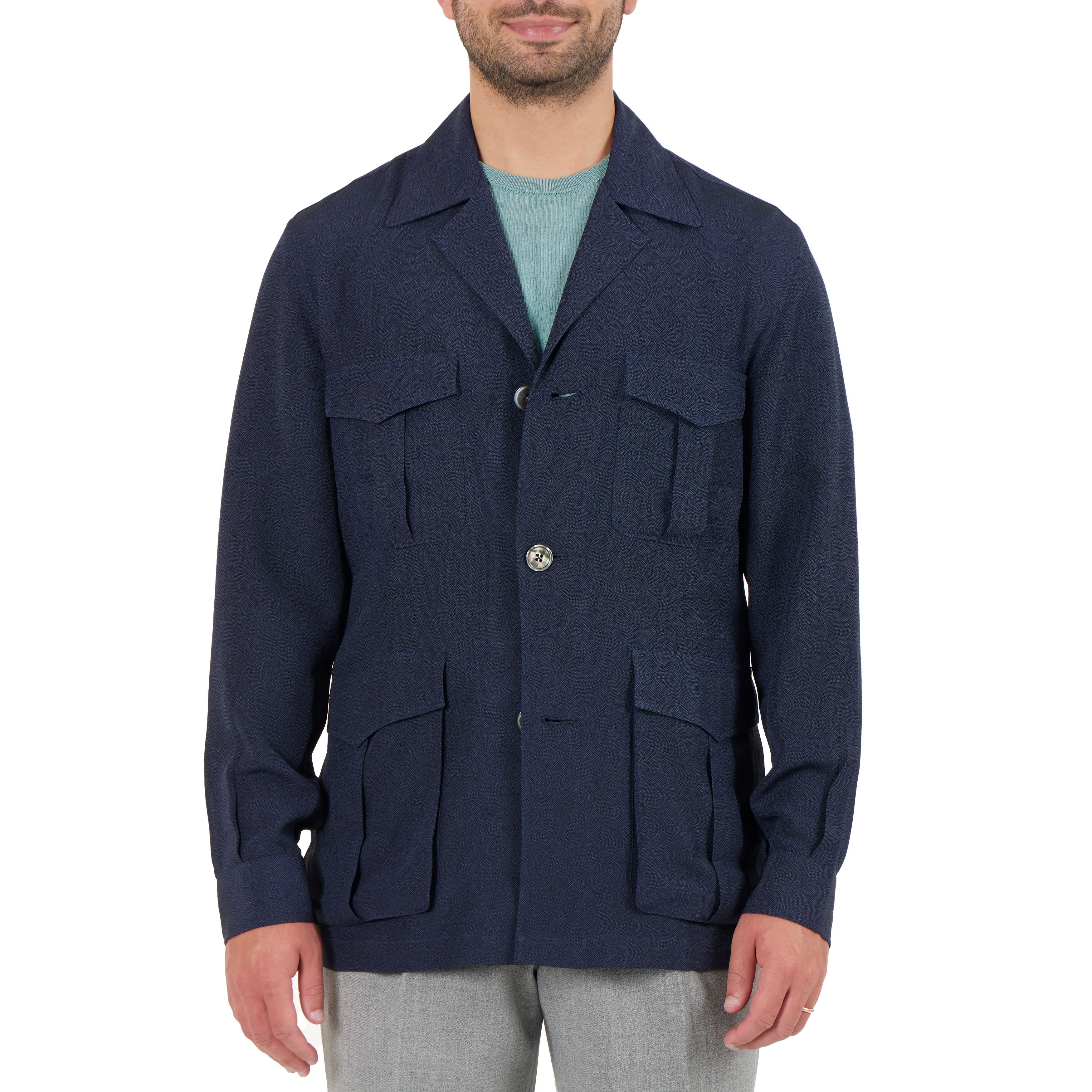 Chirimen Kimono Silk Safari Jacket II