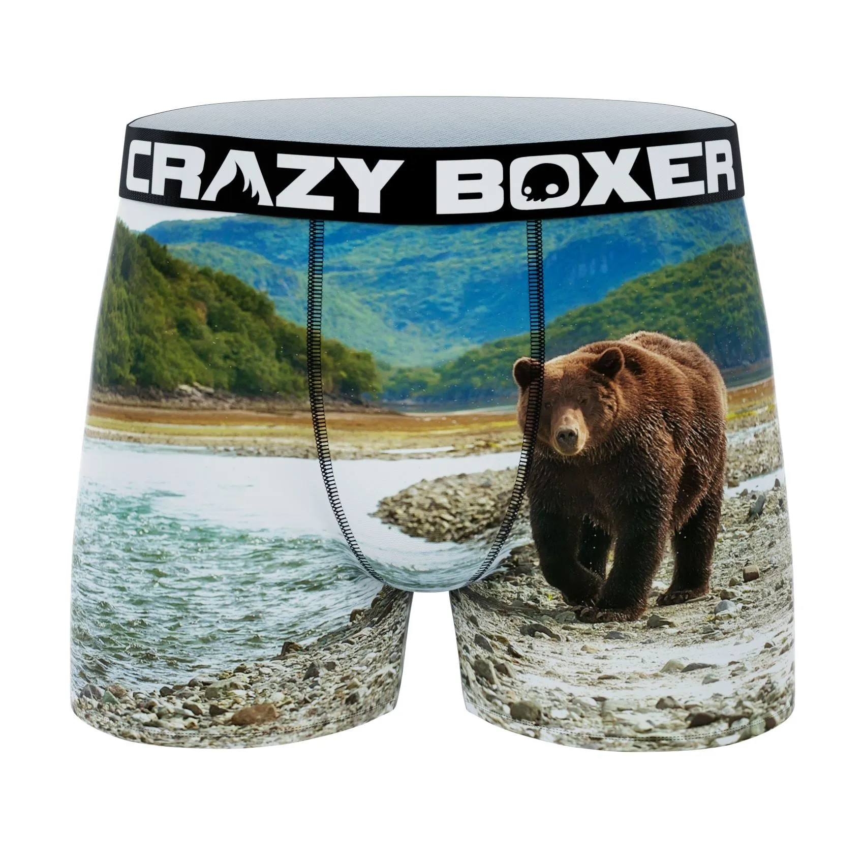 CRAZYBOXER All Star Fish Grizzly Men's Boxer Briefs (2 pack)
