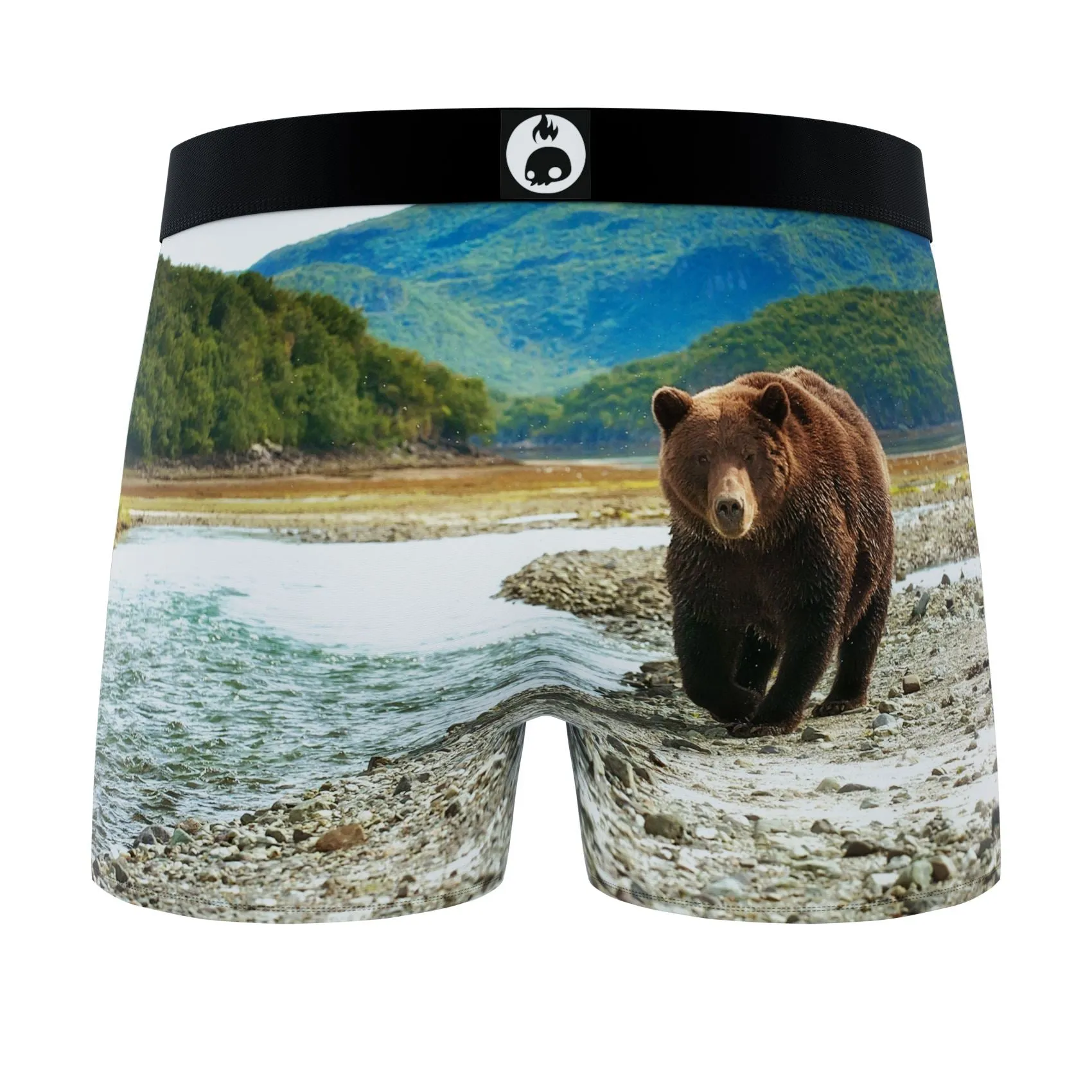CRAZYBOXER All Star Fish Grizzly Men's Boxer Briefs (2 pack)