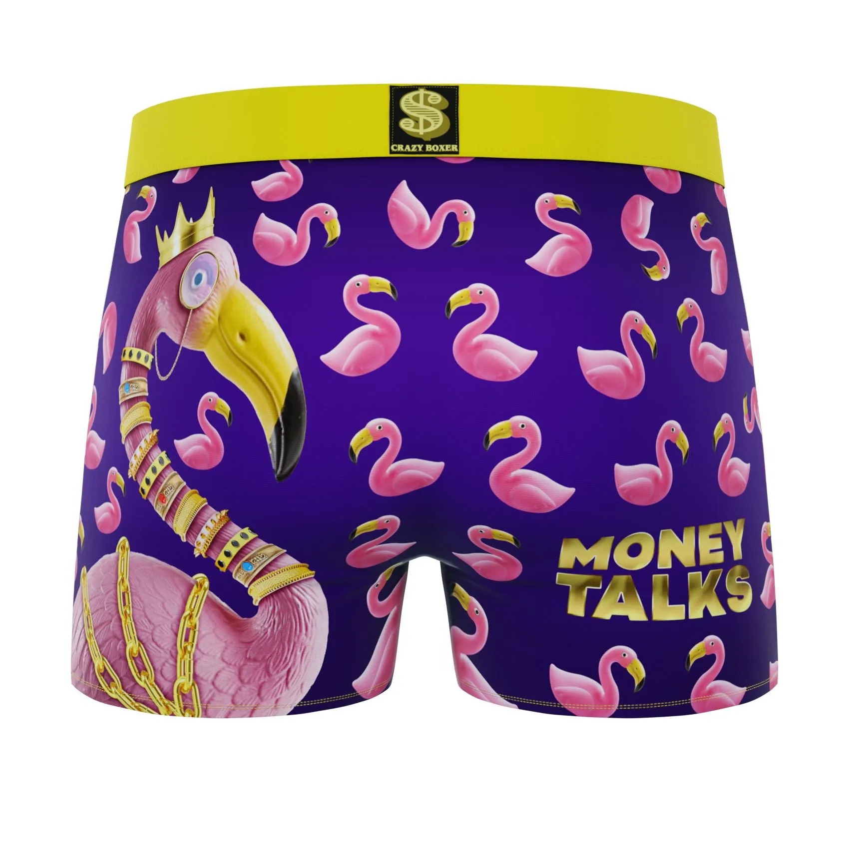 CRAZYBOXER Bling Bling Flamingo Men's Boxer Briefs