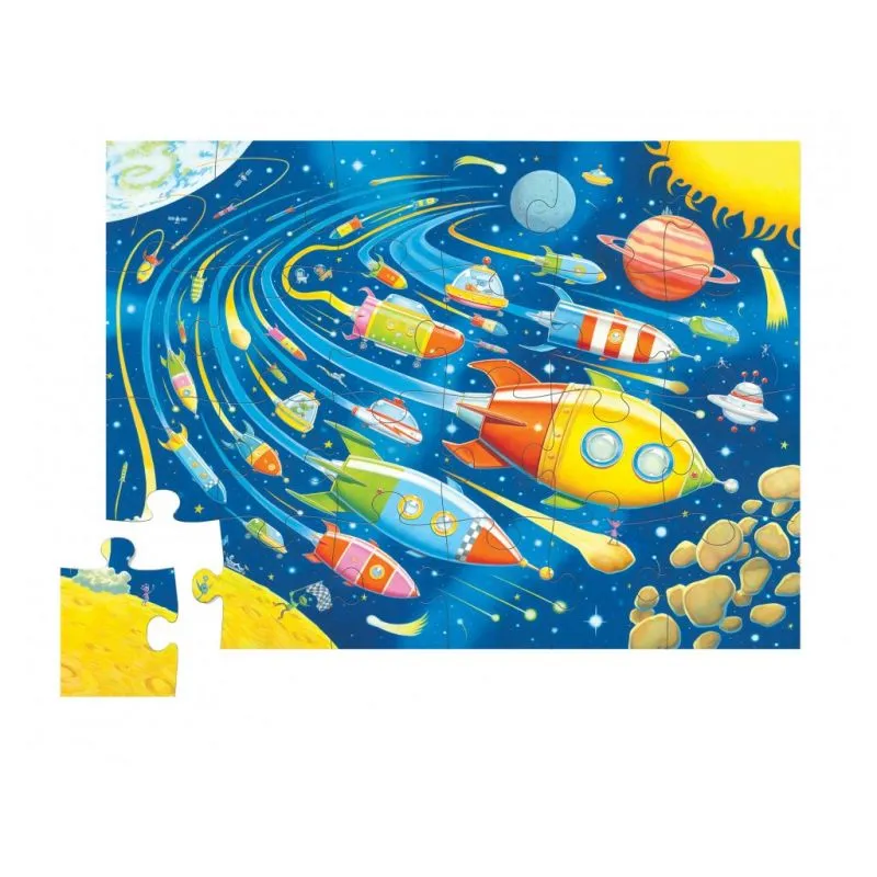 Crocodile Creek - Puzzle Cannister Mini 24pcs - Space Race