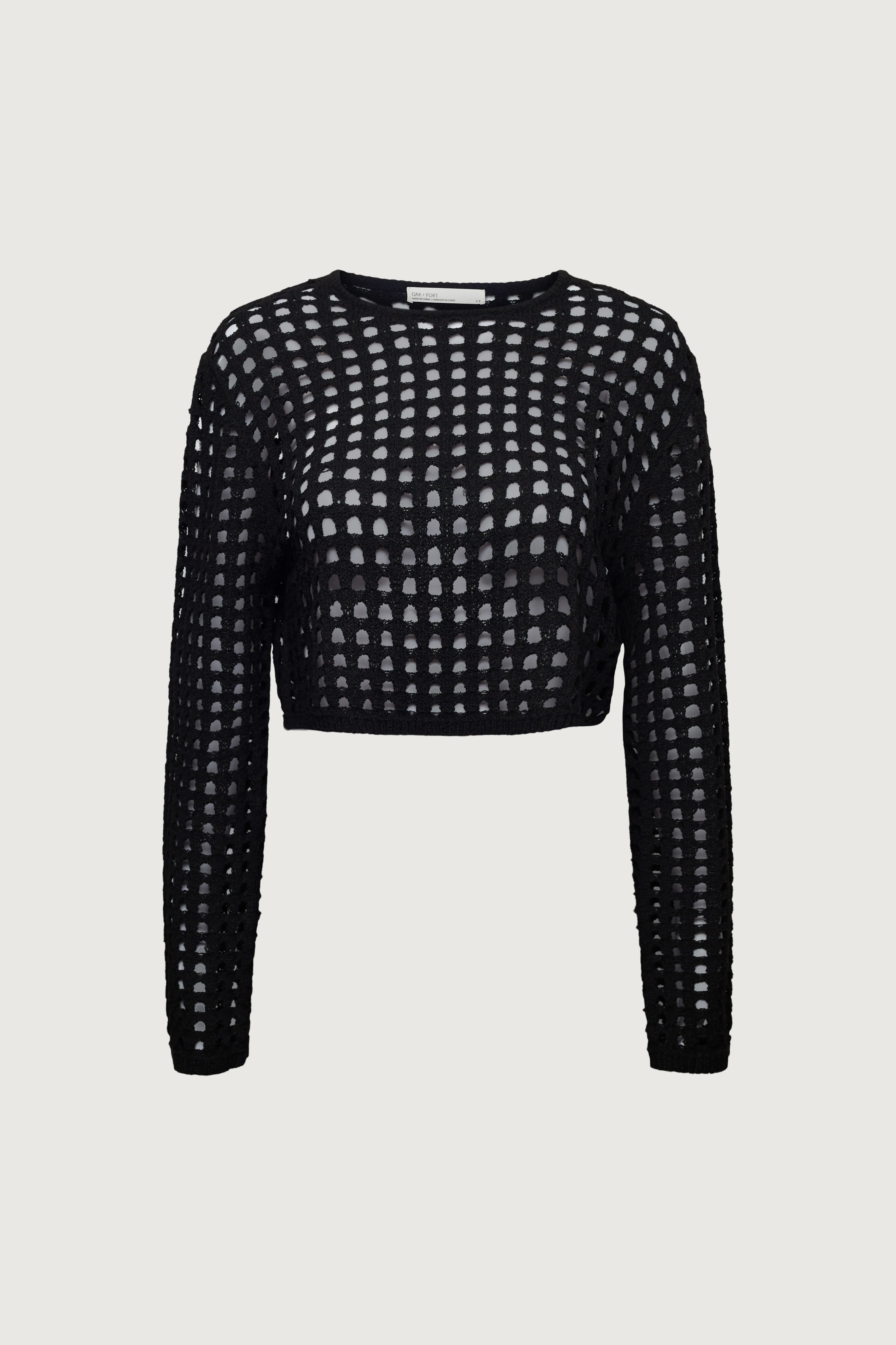 CROPPED CROCHET SWEATER
