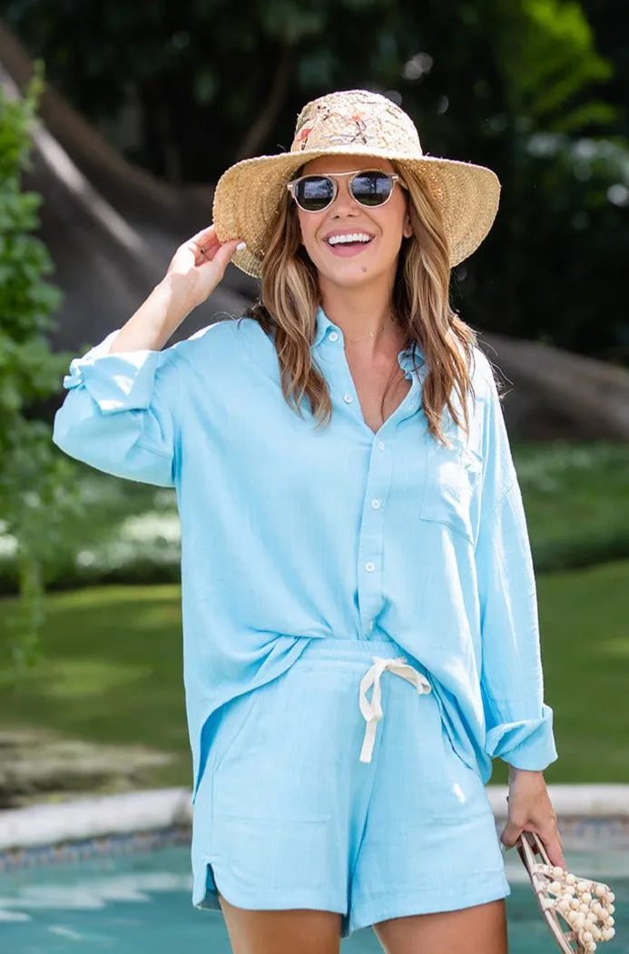 Cruise Set Top / Blue Topaz