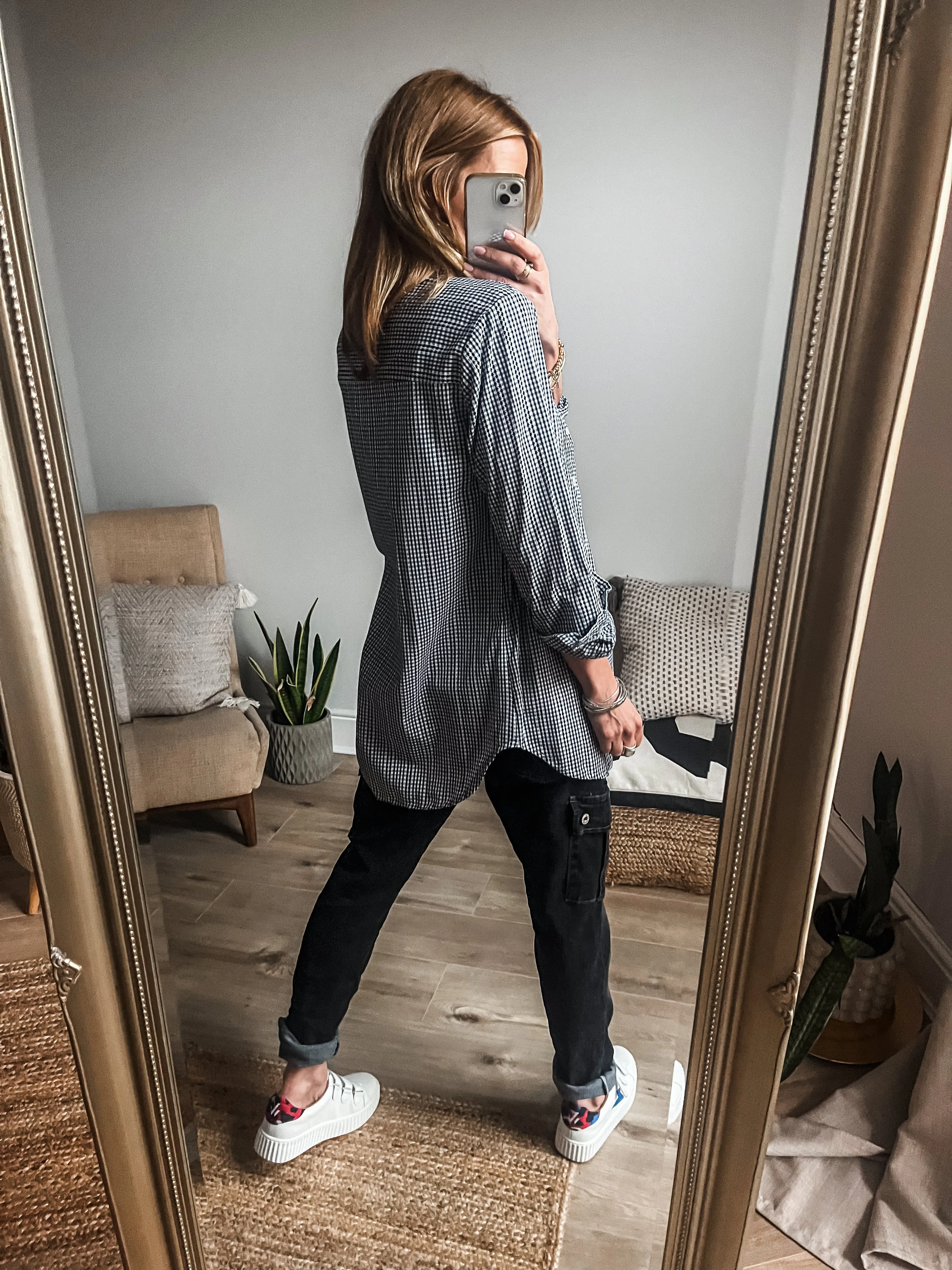 Denim Cargo Magic Pants