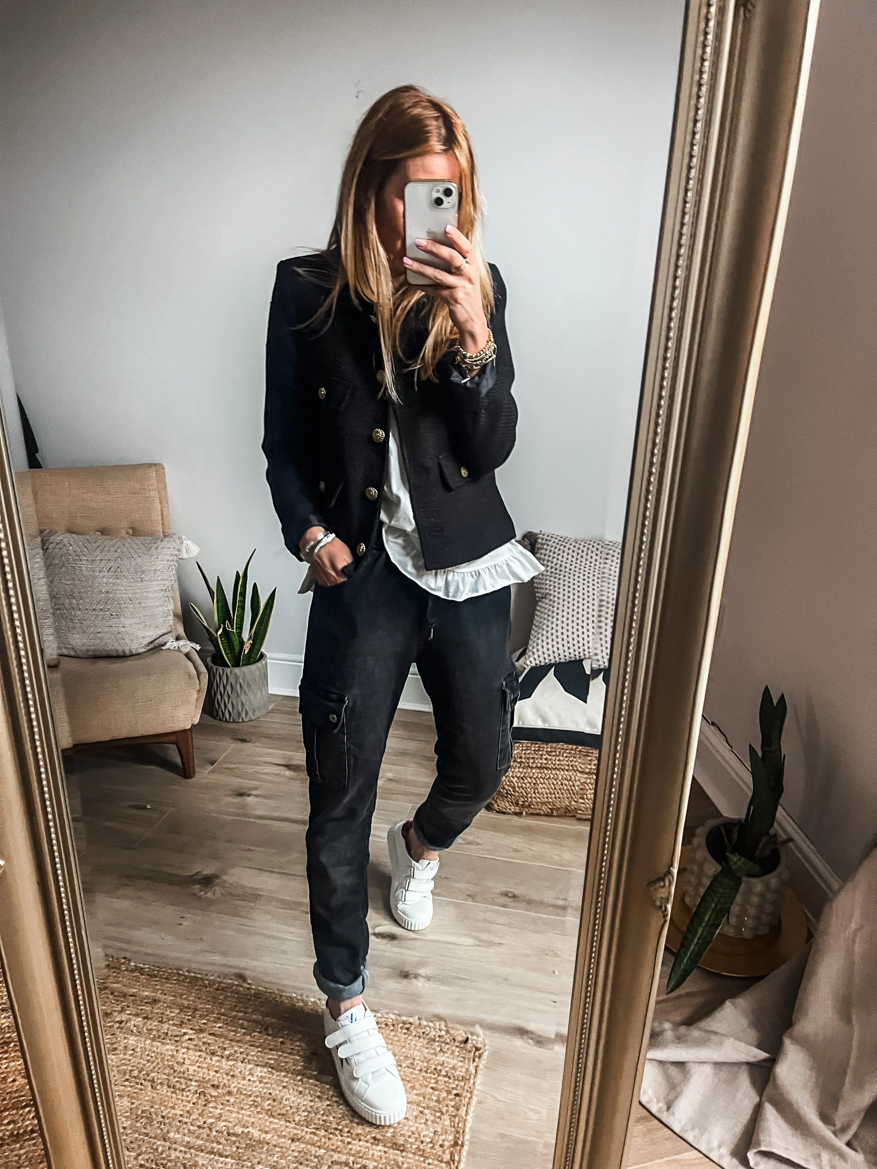 Denim Cargo Magic Pants
