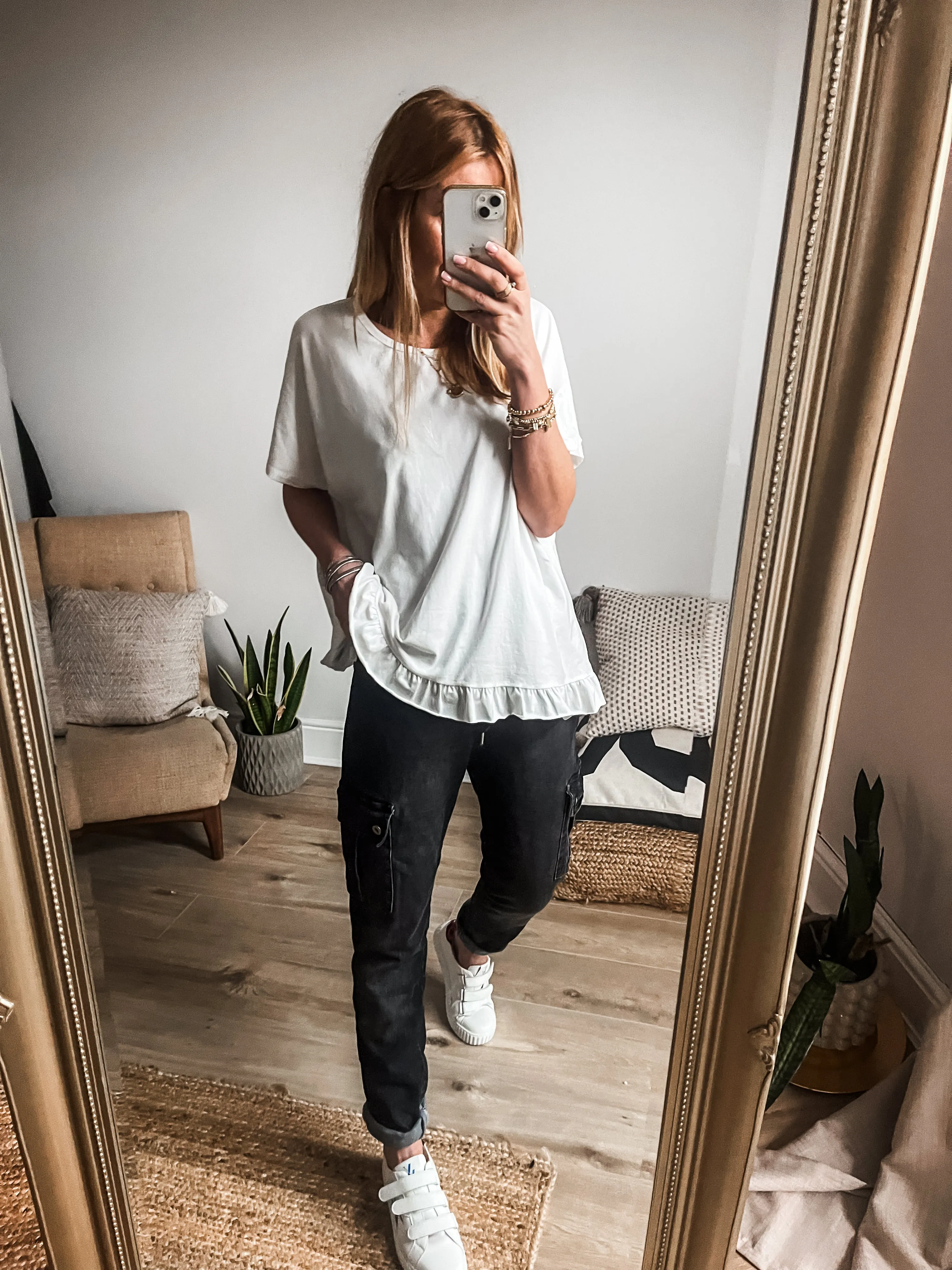Denim Cargo Magic Pants