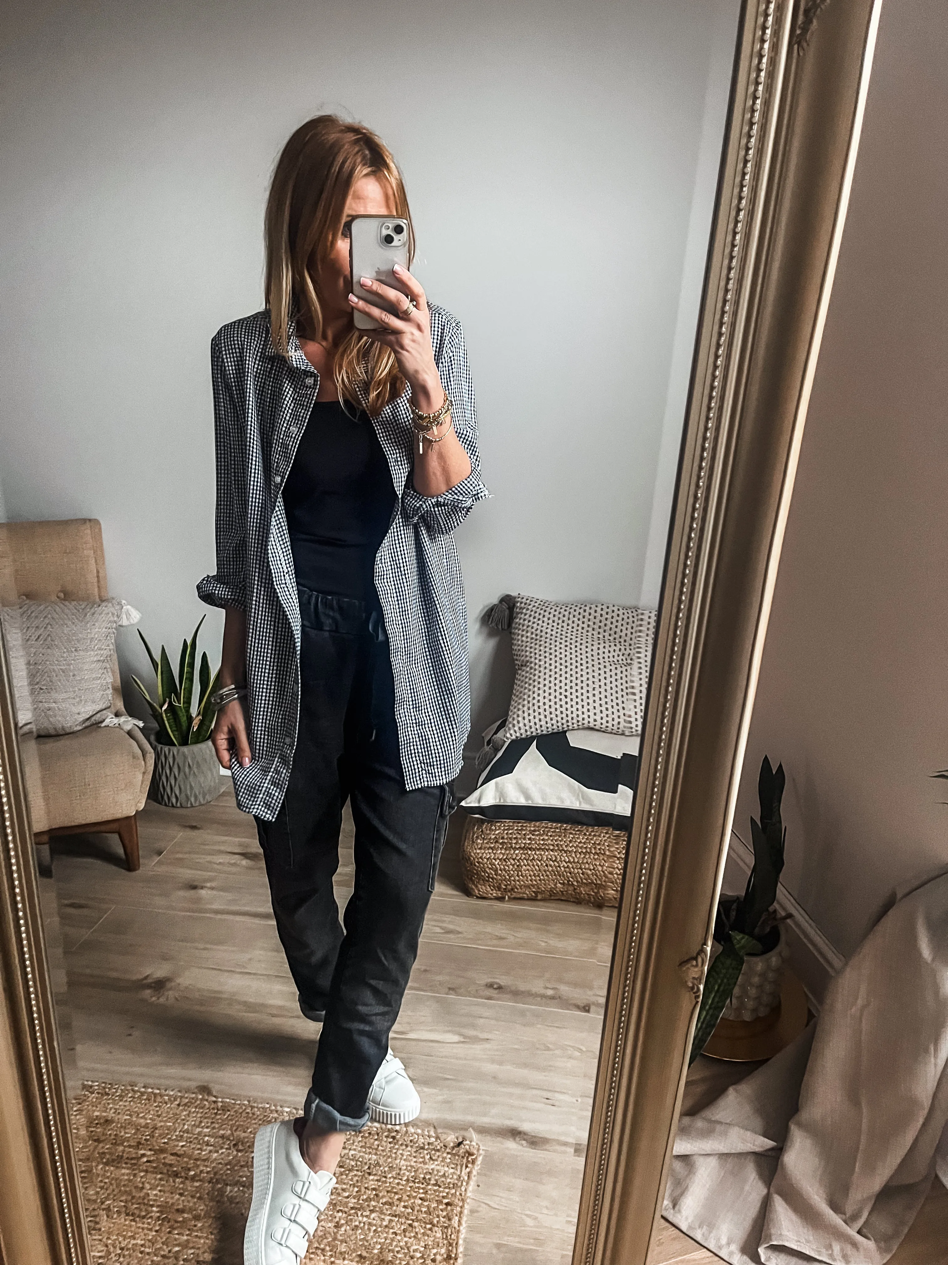 Denim Cargo Magic Pants