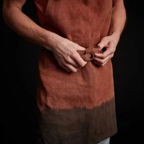 Dip Dye Full Chefs Apron - Dark Rust/ Black