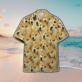 Doge Hawaii Button Shirt
