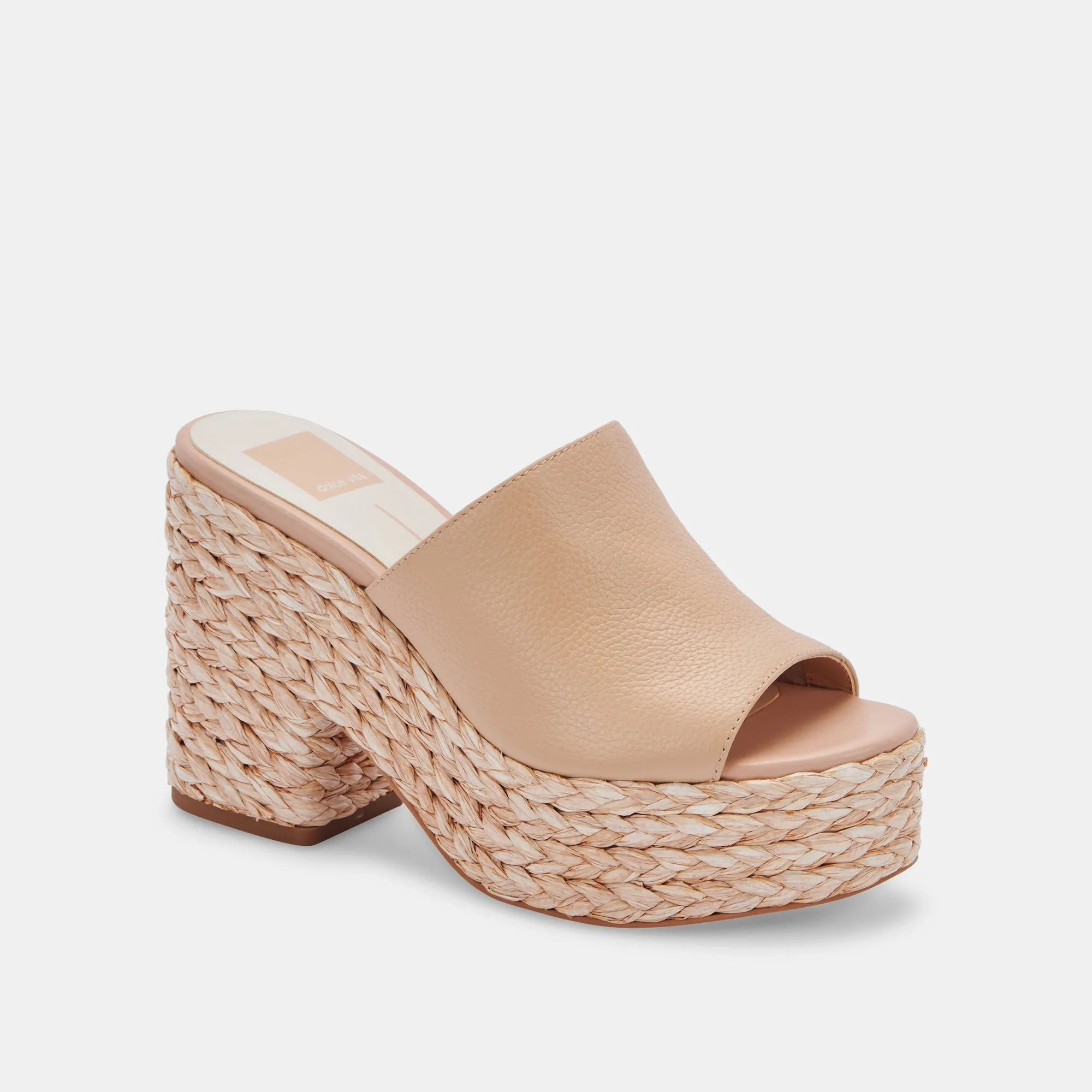 ELORA HEELS IN BLUSH LEATHER - re:vita