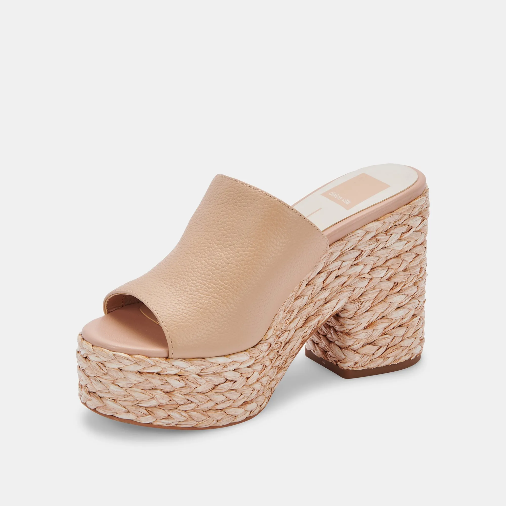ELORA HEELS IN BLUSH LEATHER - re:vita