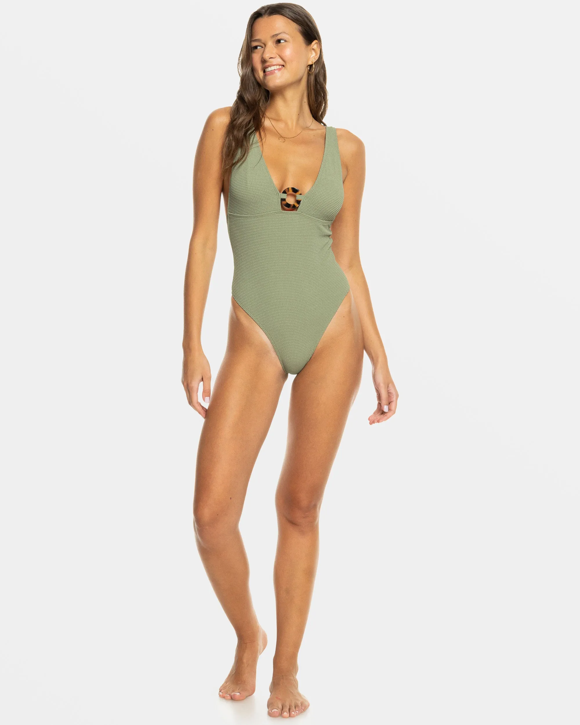 Essaouira One Piece Swimsuit - Oil Green