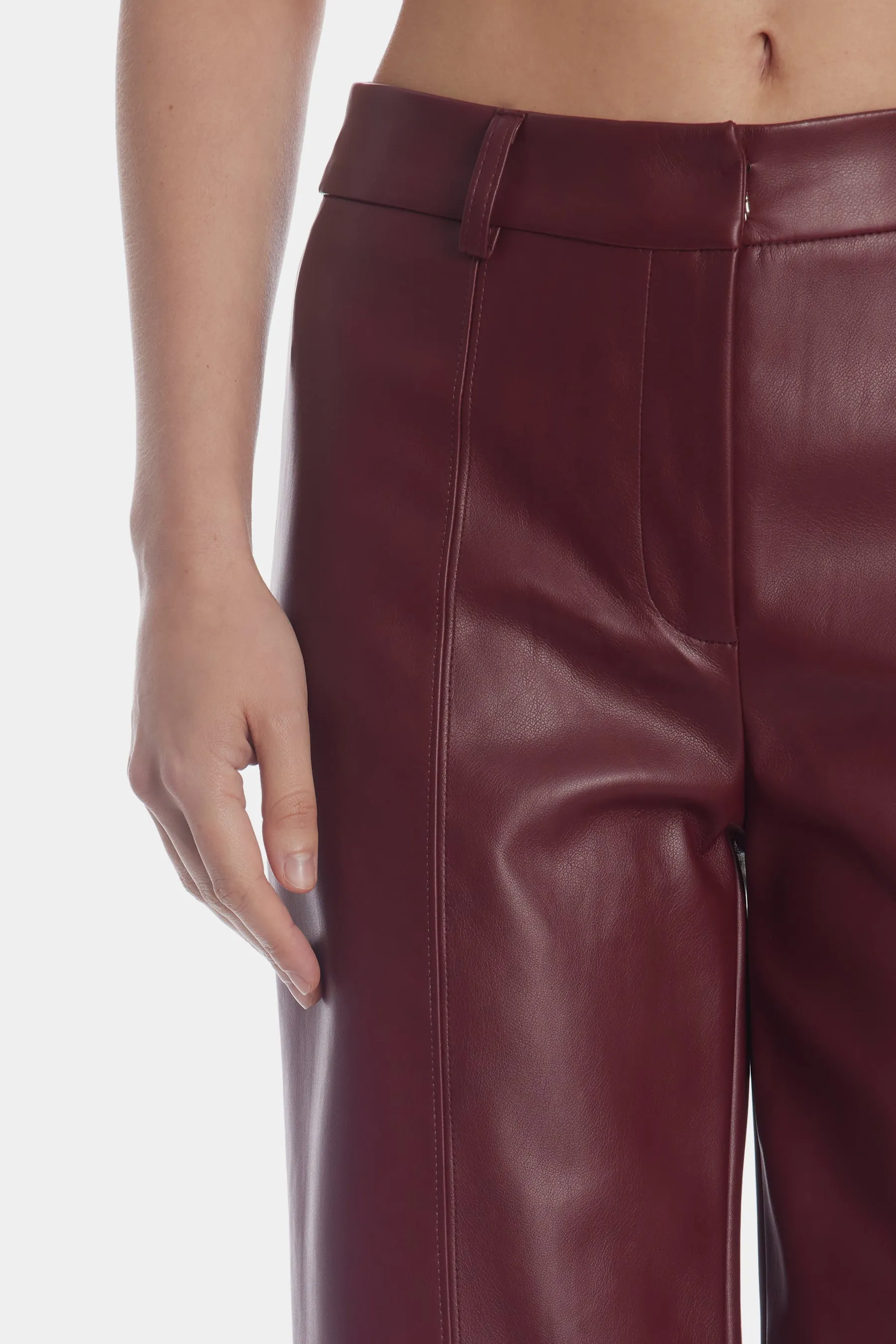 Faux Leather Trouser Pants