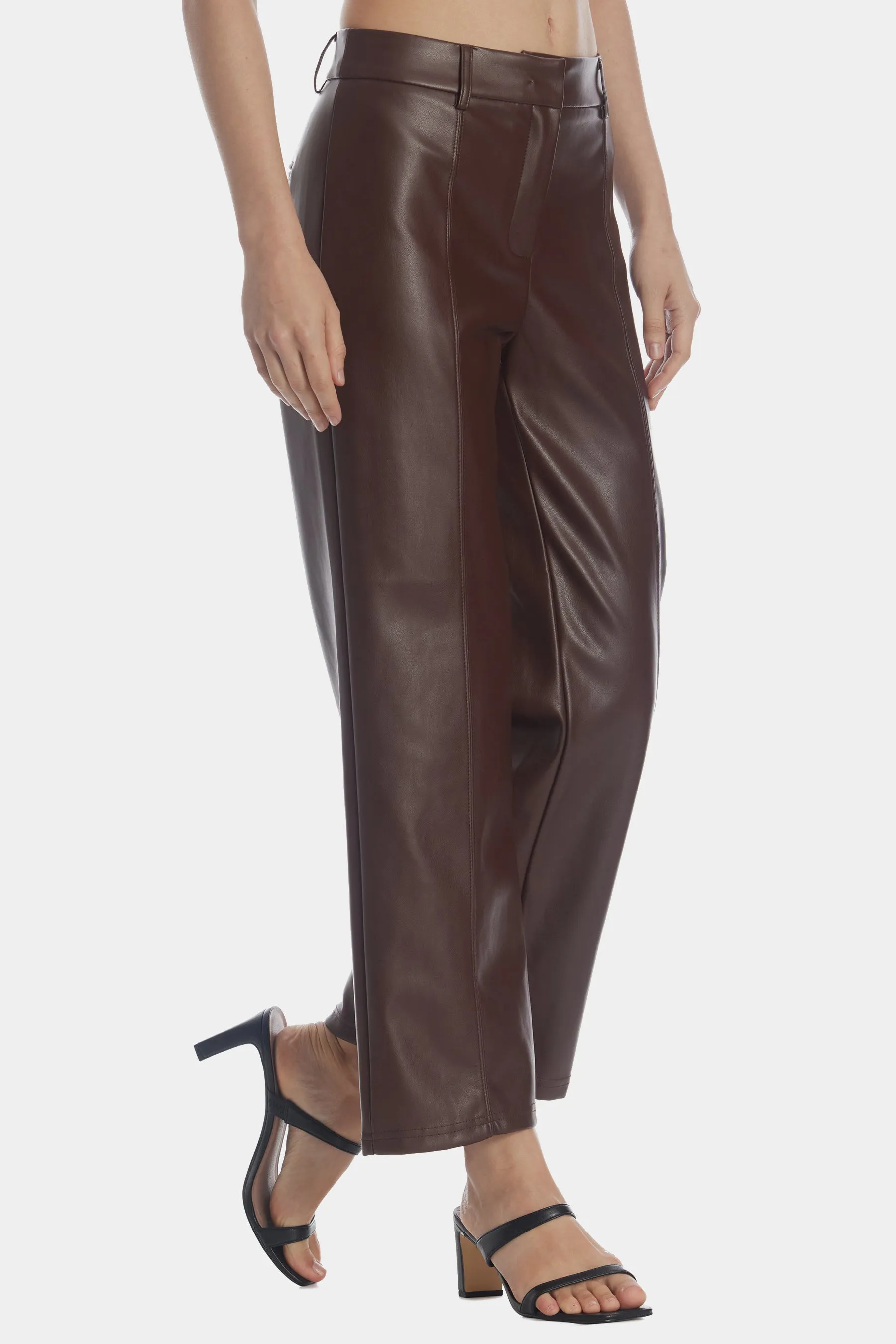 Faux Leather Trouser Pants