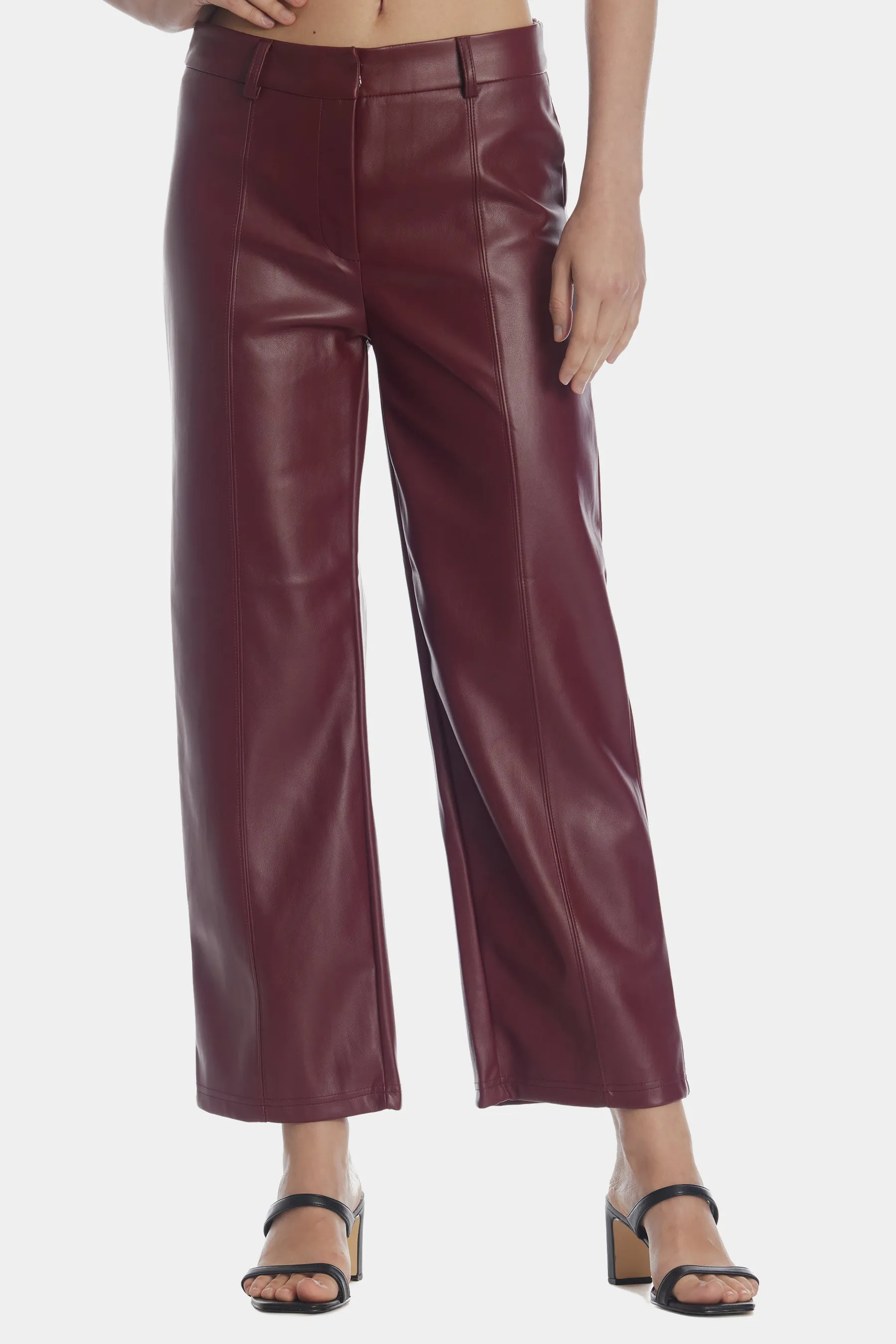 Faux Leather Trouser Pants