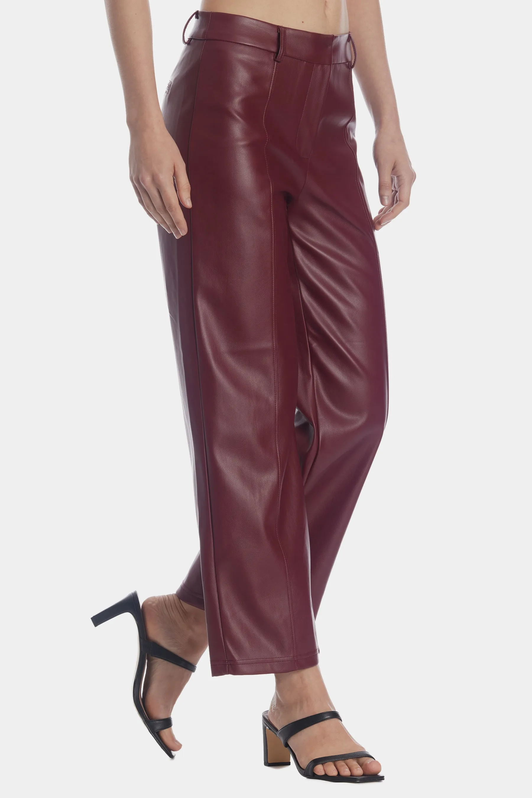 Faux Leather Trouser Pants