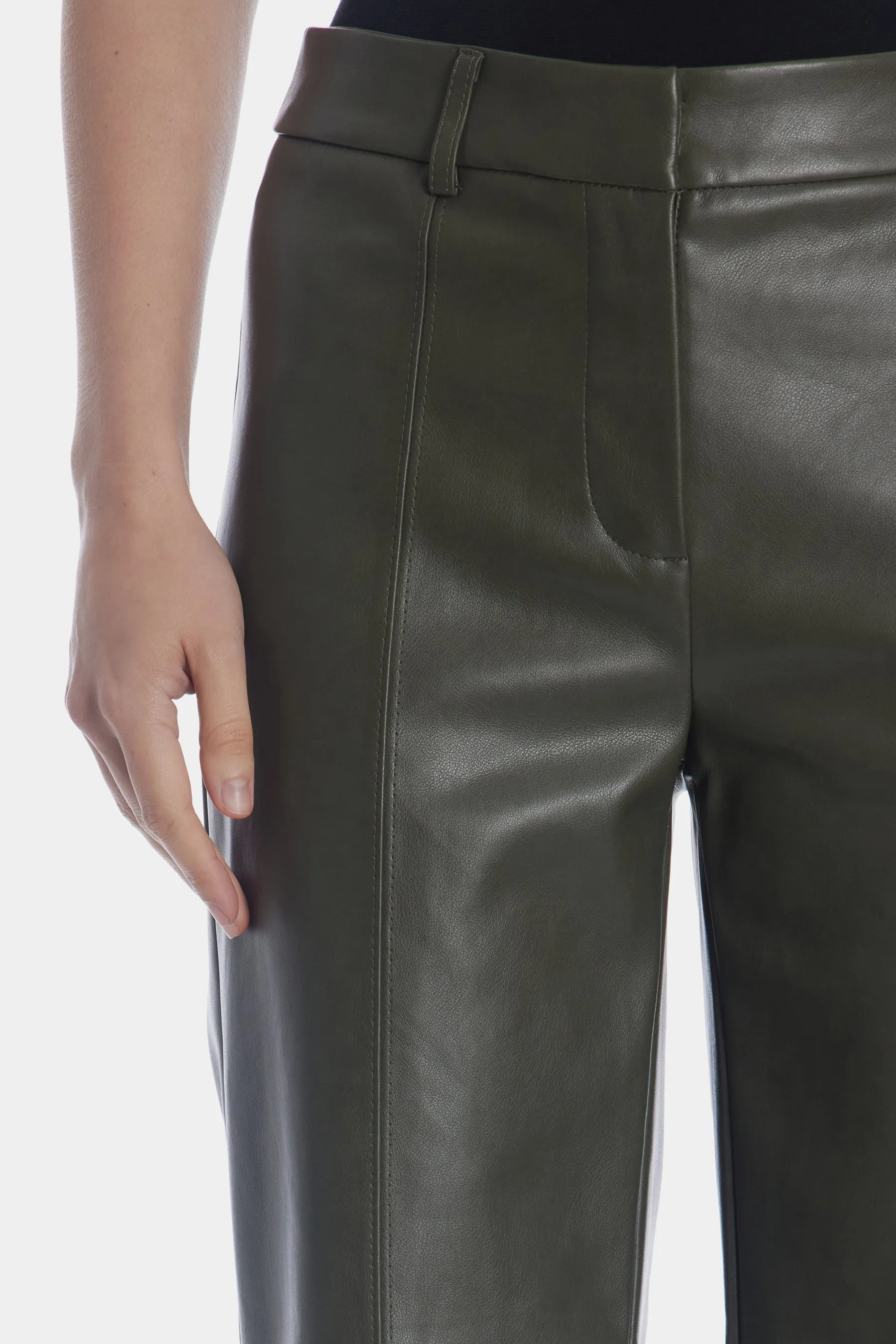 Faux Leather Trouser Pants