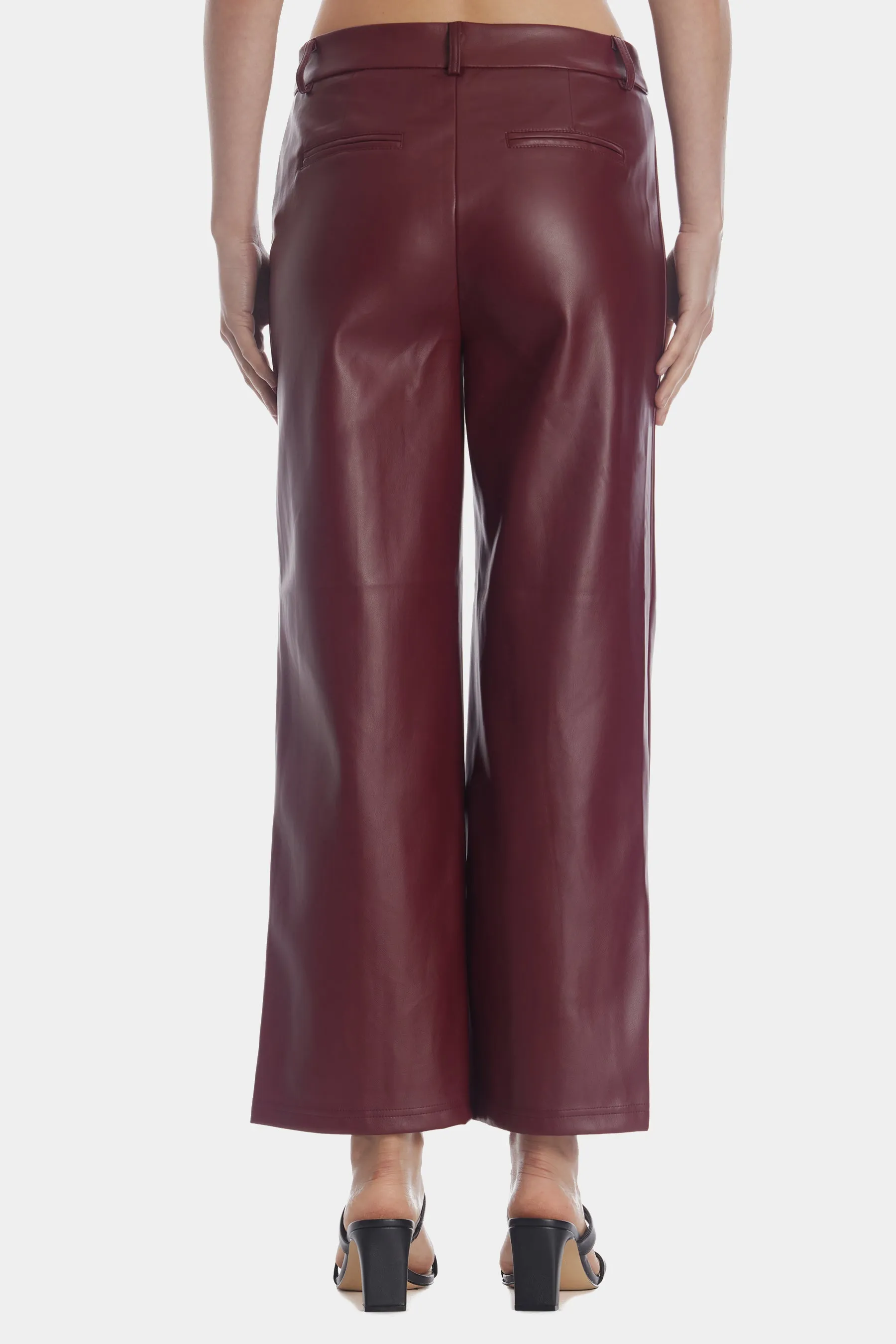 Faux Leather Trouser Pants