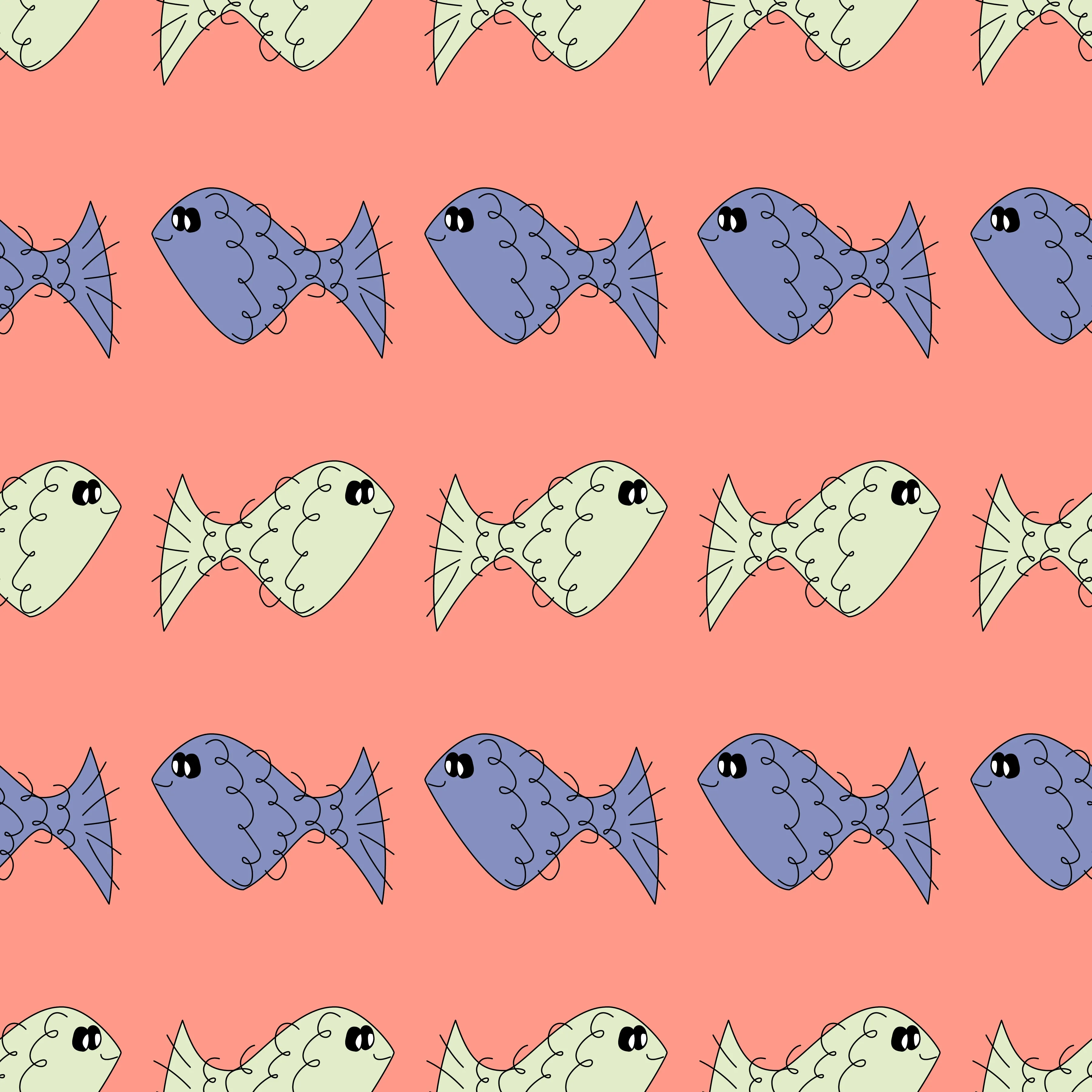 Fishies - Apricot Skies Collection